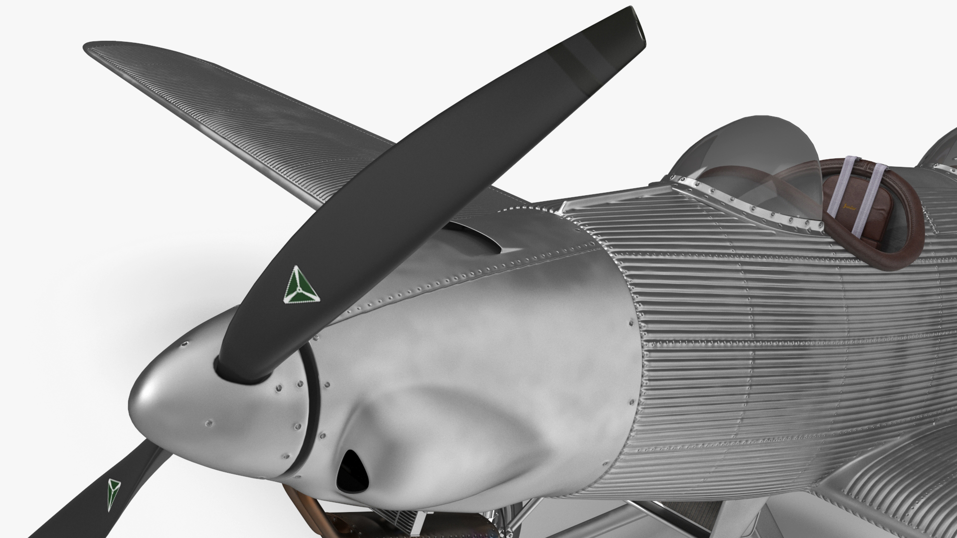 3D Retro Sport Plane Rigged for Cinema 4D model