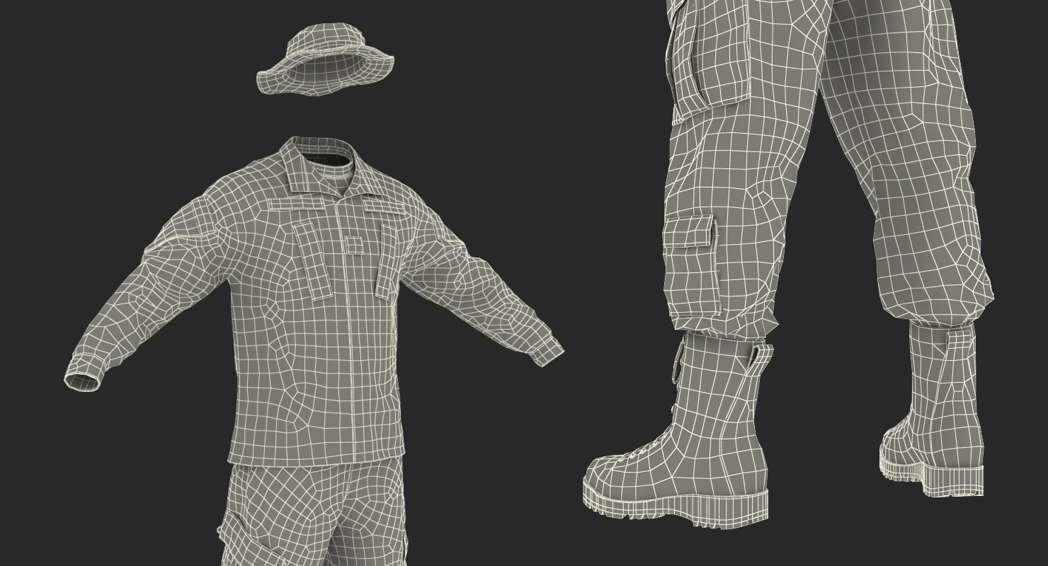 US Army Combat Uniform 3D