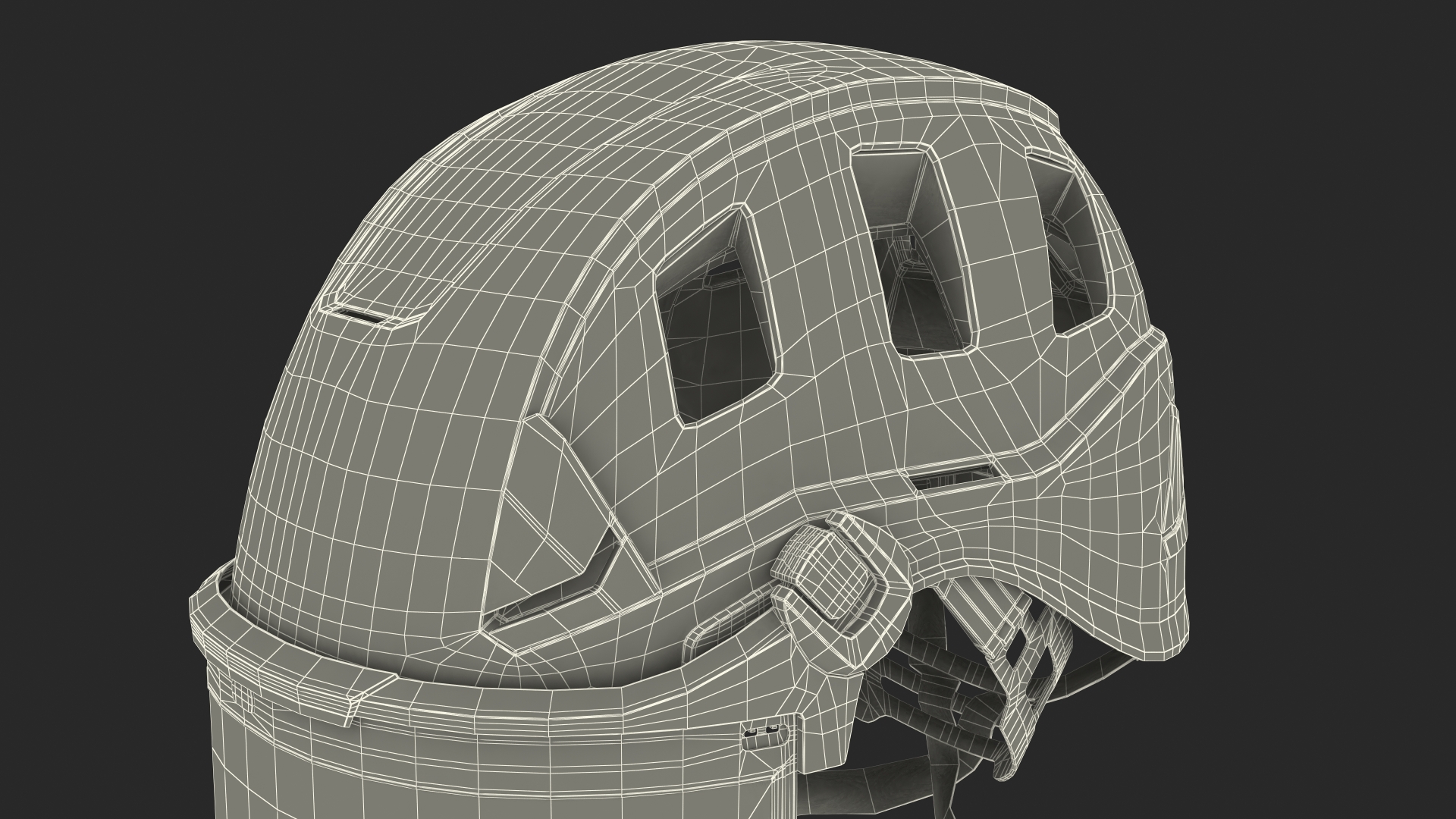 3D Petzl Strato Vent Hi-Viz Helmet with Mesh Shield model