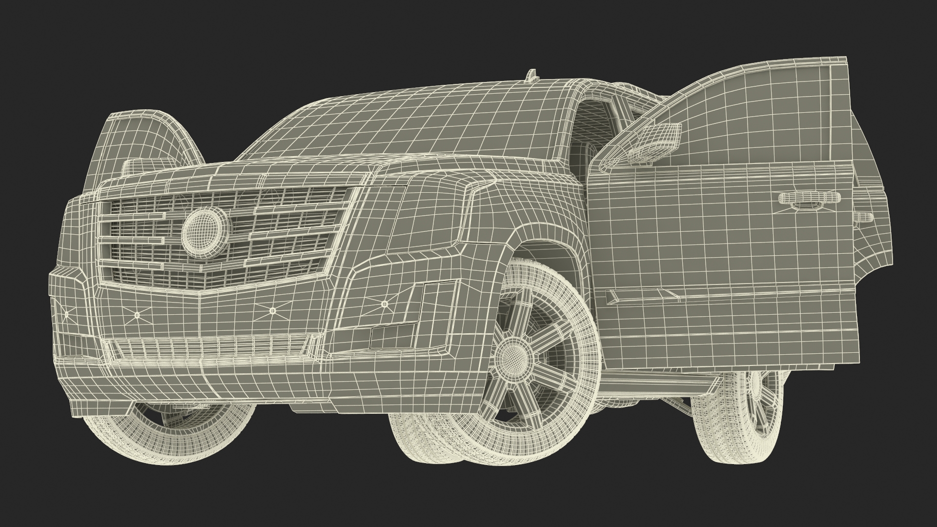 Cadillac Escalade SUV Rigged for Cinema 4D 3D