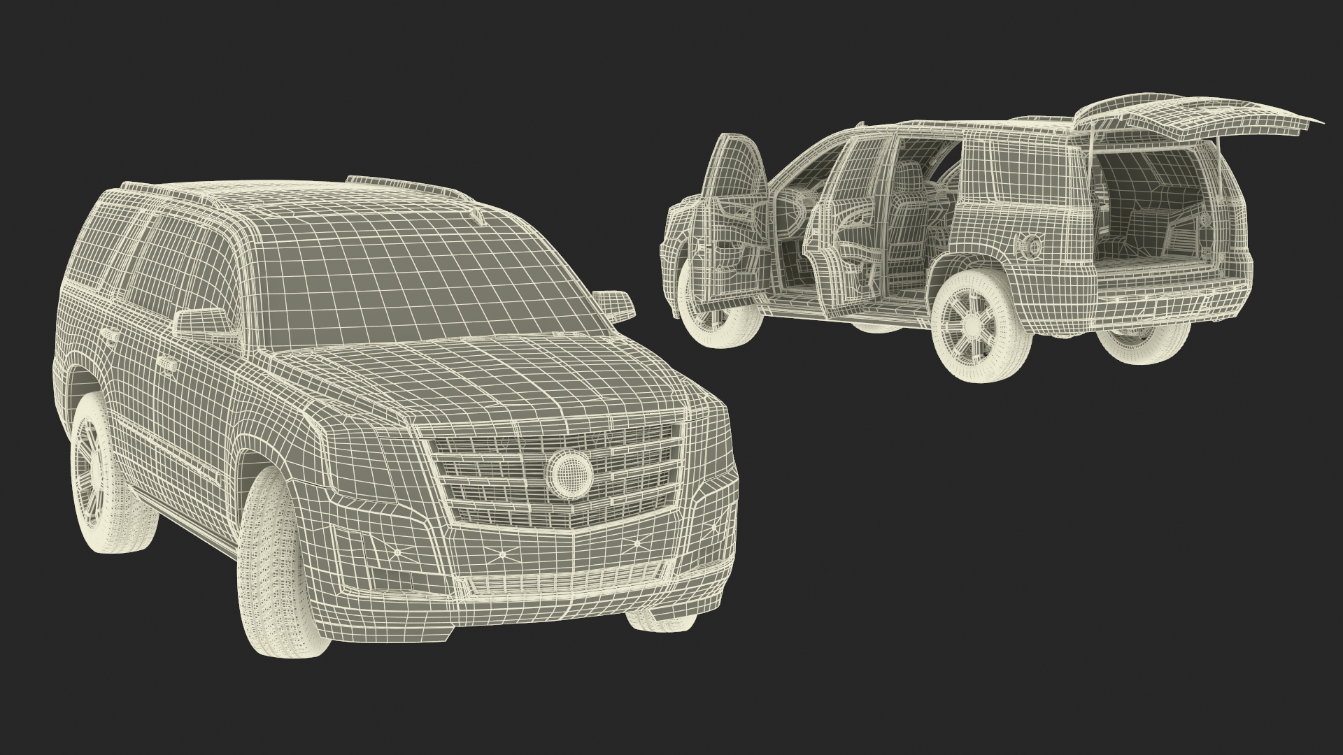Cadillac Escalade SUV Rigged for Cinema 4D 3D