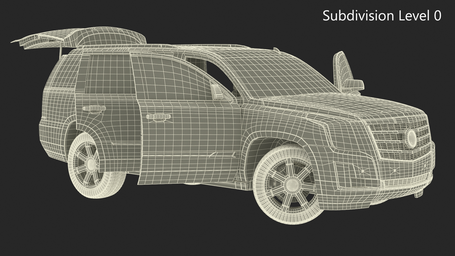 Cadillac Escalade SUV Rigged for Cinema 4D 3D