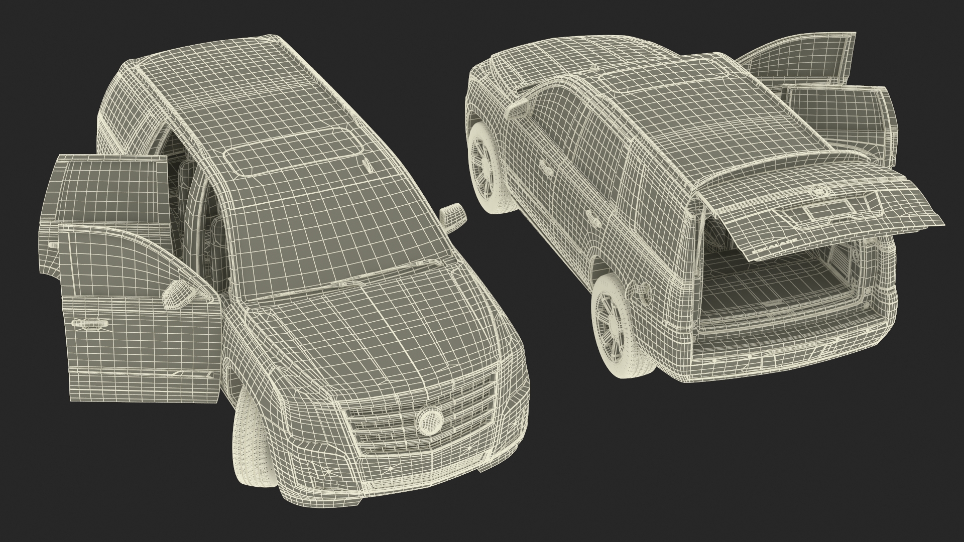 Cadillac Escalade SUV Rigged for Cinema 4D 3D