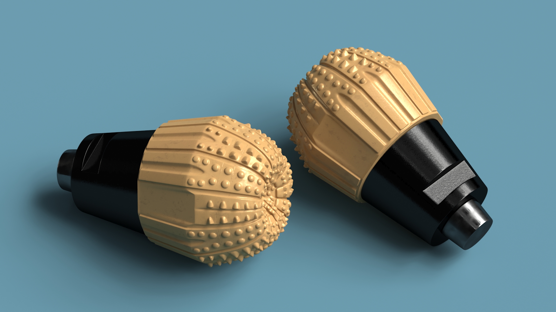 Drilling Rig Bit Diamond Gold 3D model
