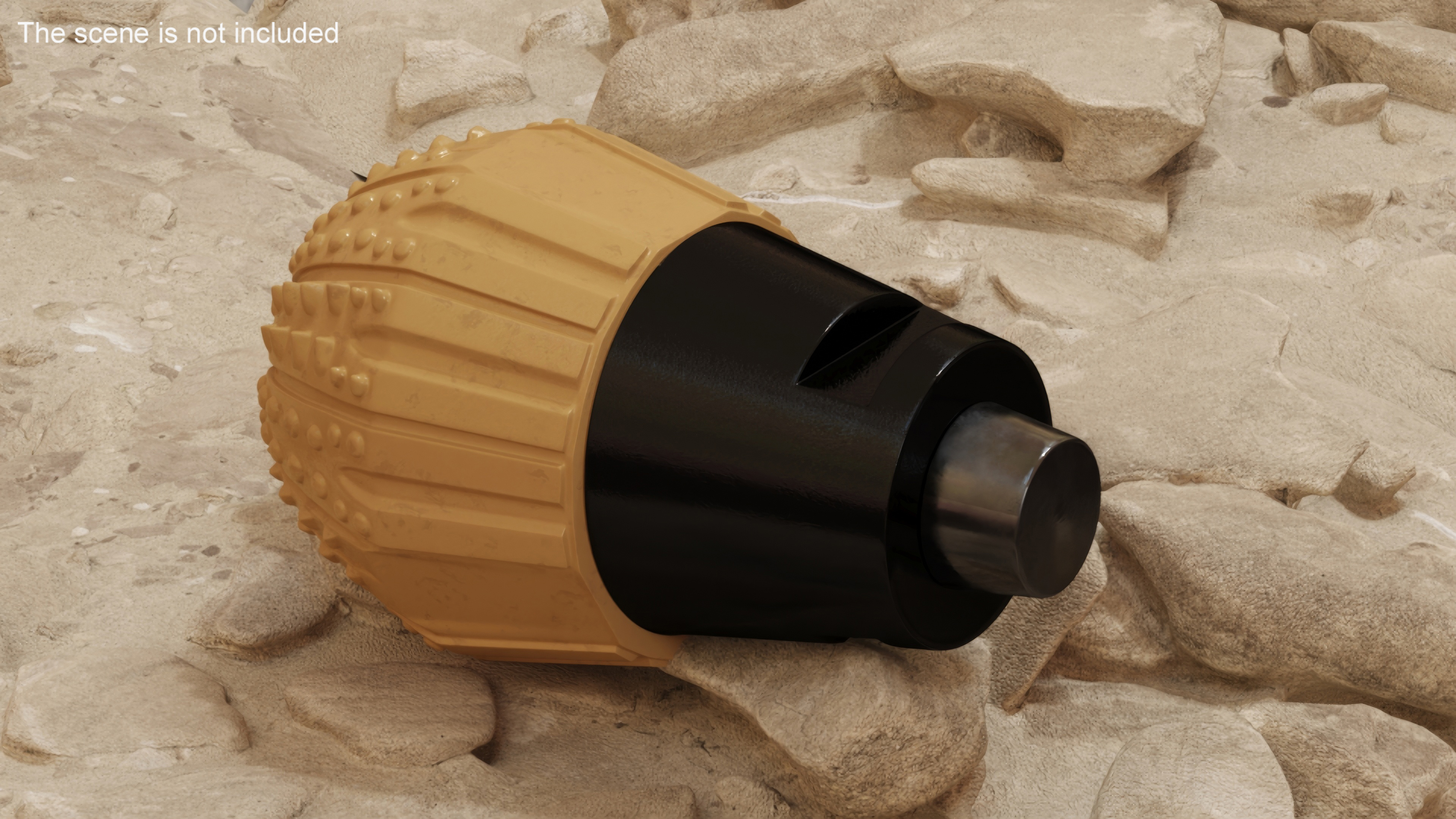 Drilling Rig Bit Diamond Gold 3D model