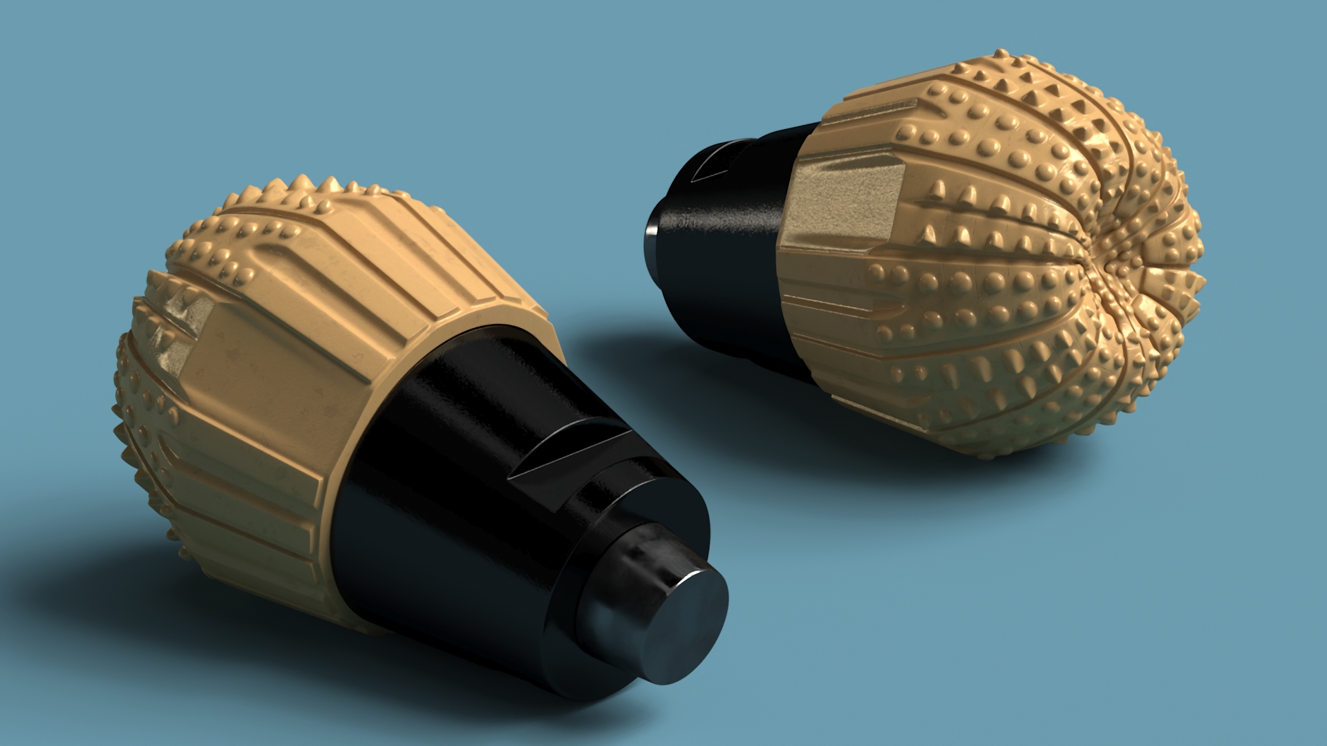Drilling Rig Bit Diamond Gold 3D model
