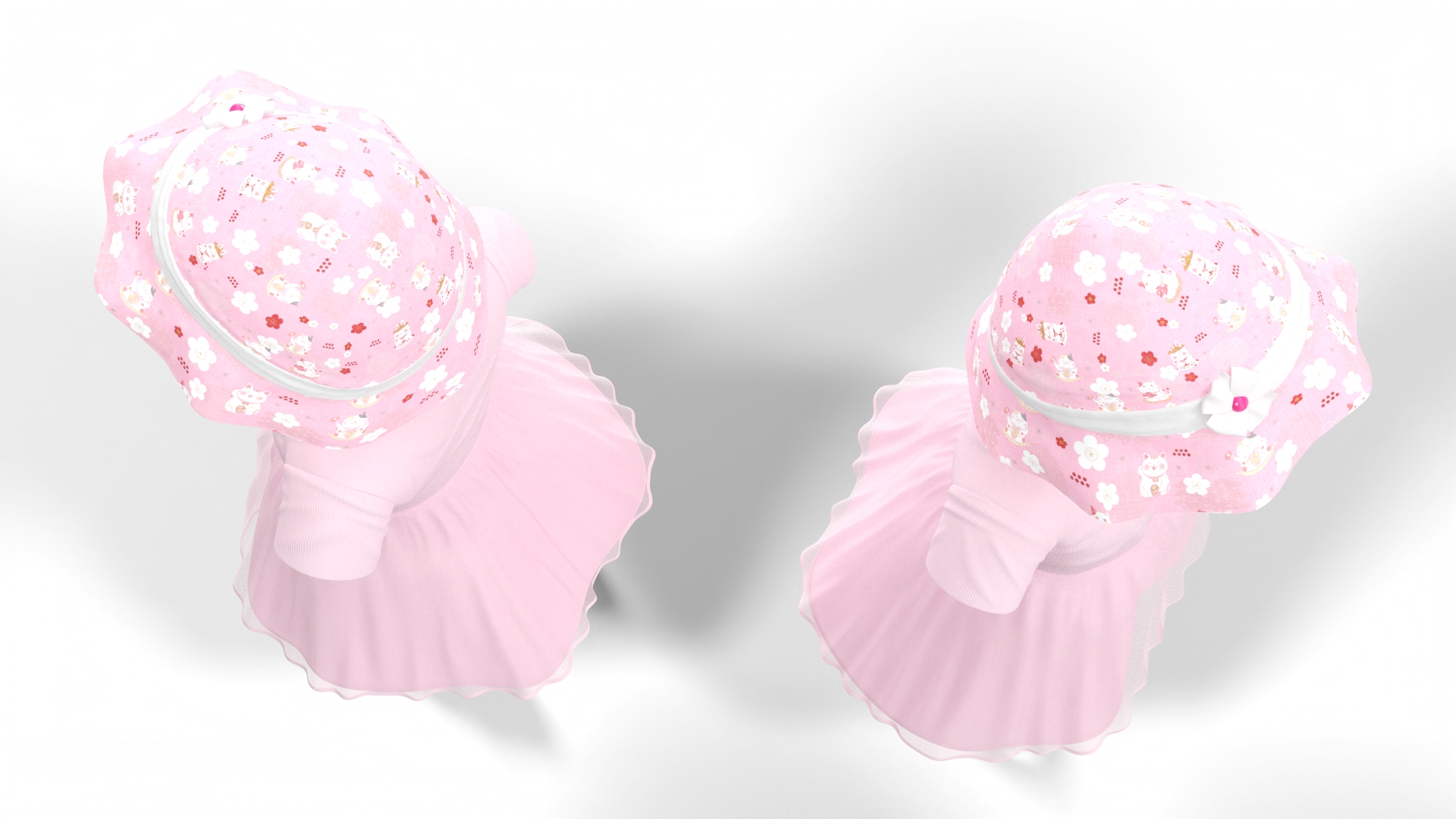 3D model Outdoor Summer Dress for Girls