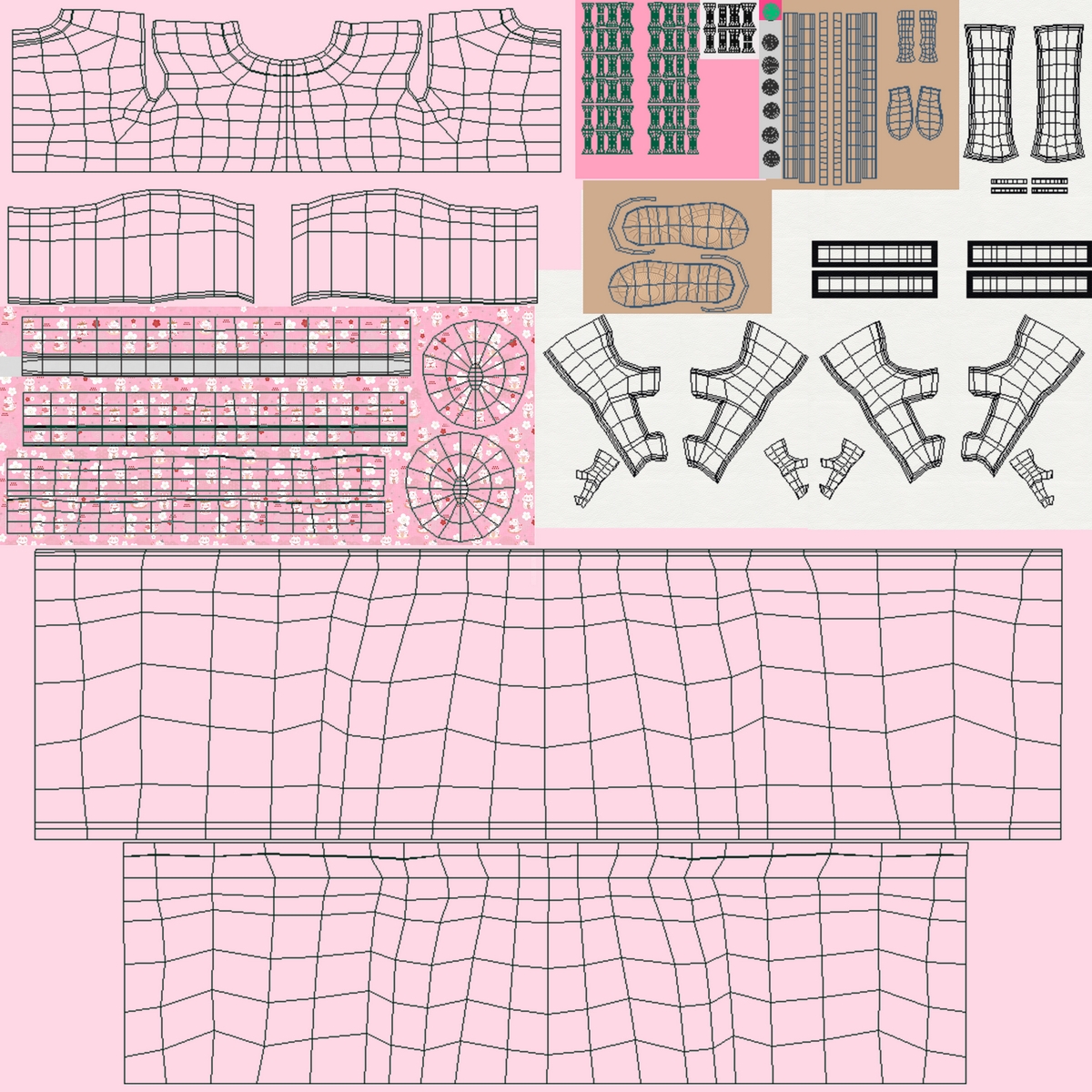 3D model Outdoor Summer Dress for Girls