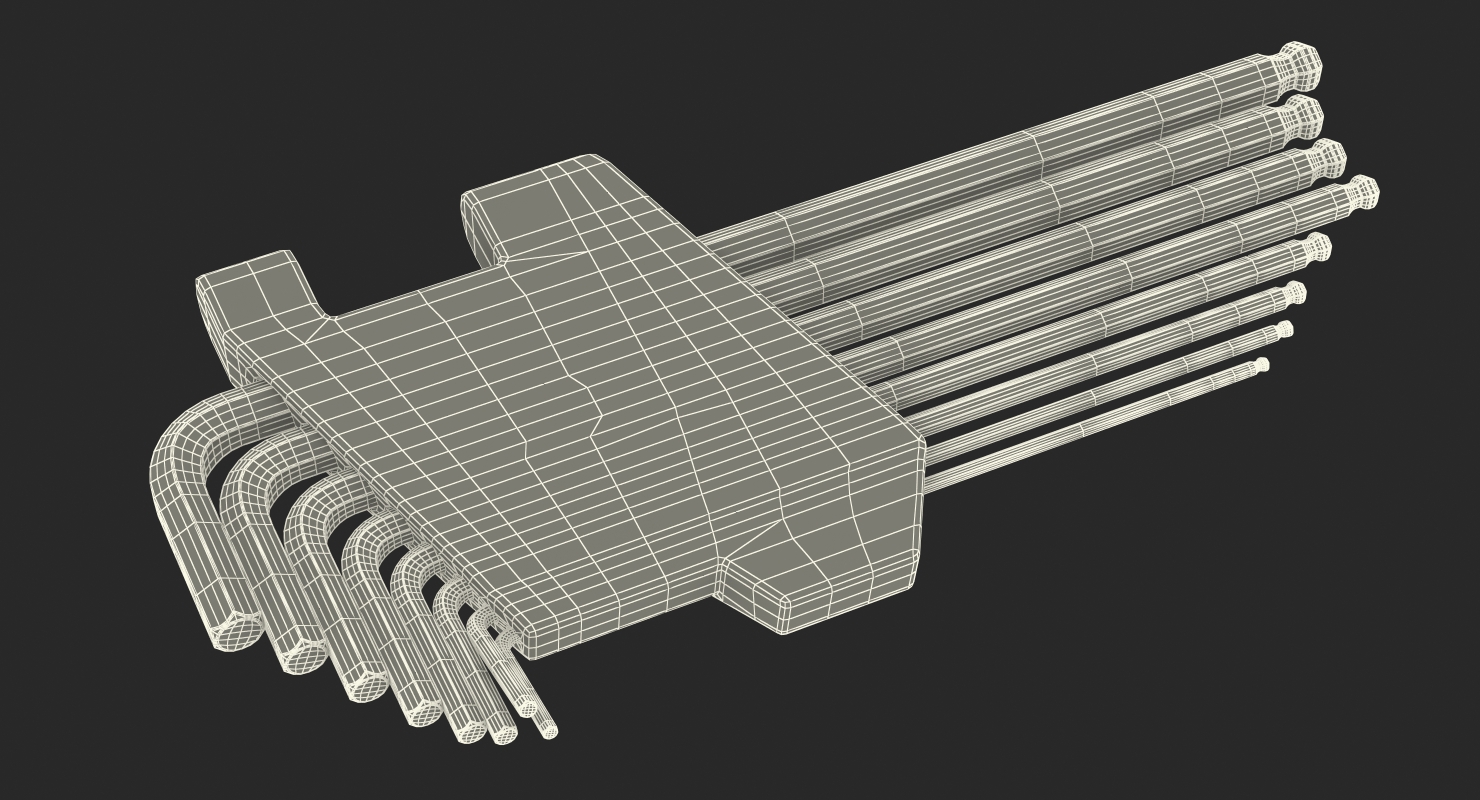TEKTON Hex Key Long Arm Ball Wrenches 3D