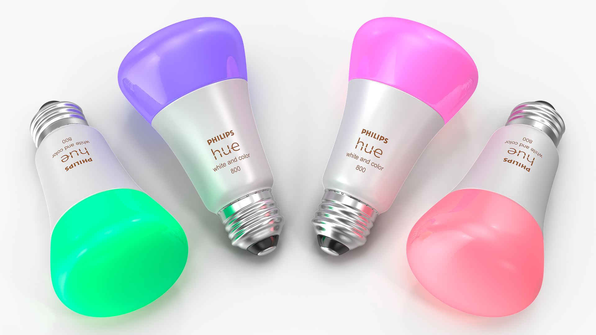 3D Philips Hue White and Color Ambiance Smart 4 Bulb Kit model