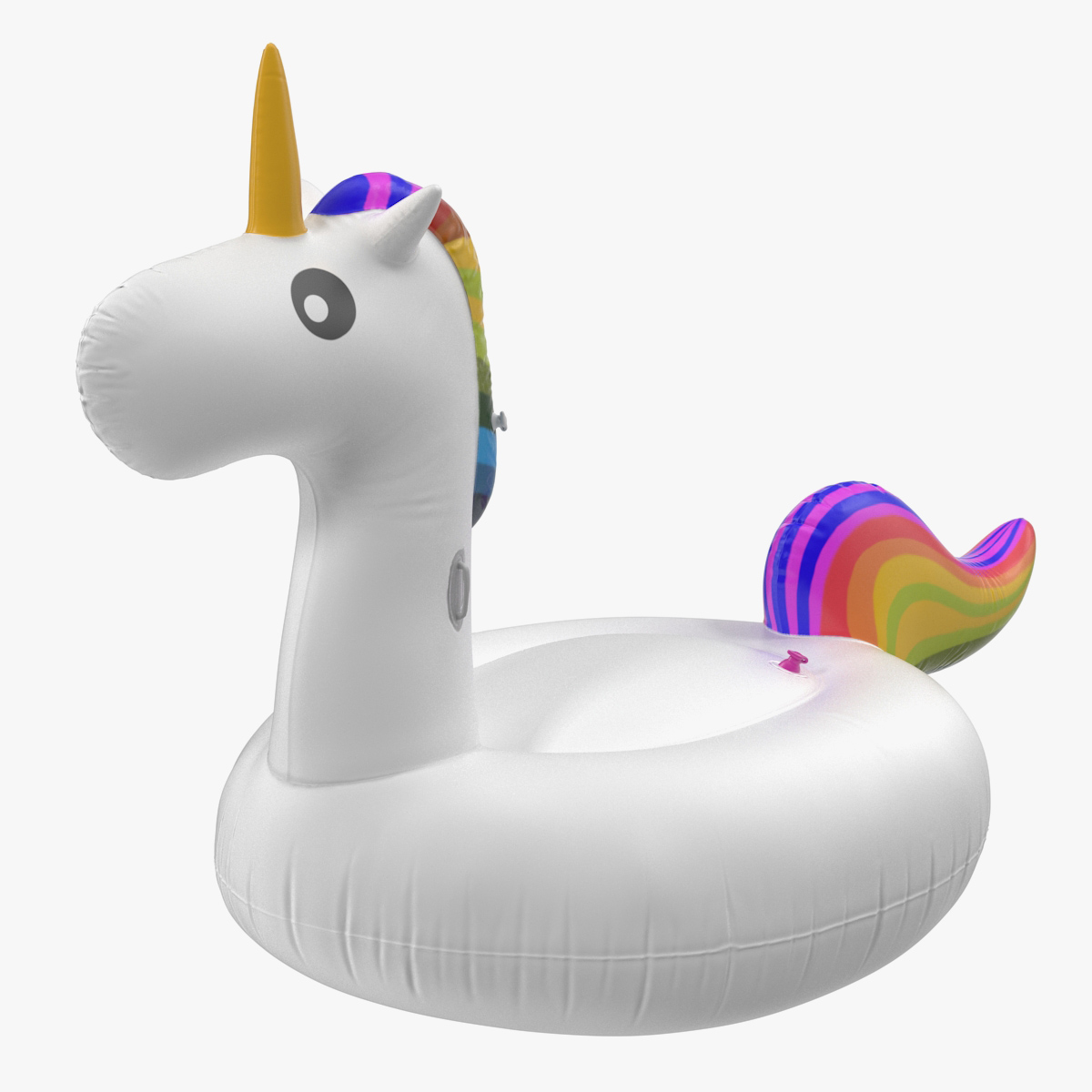 Inflatable Party Tube Swimming Unicorn 3D Model, view 3