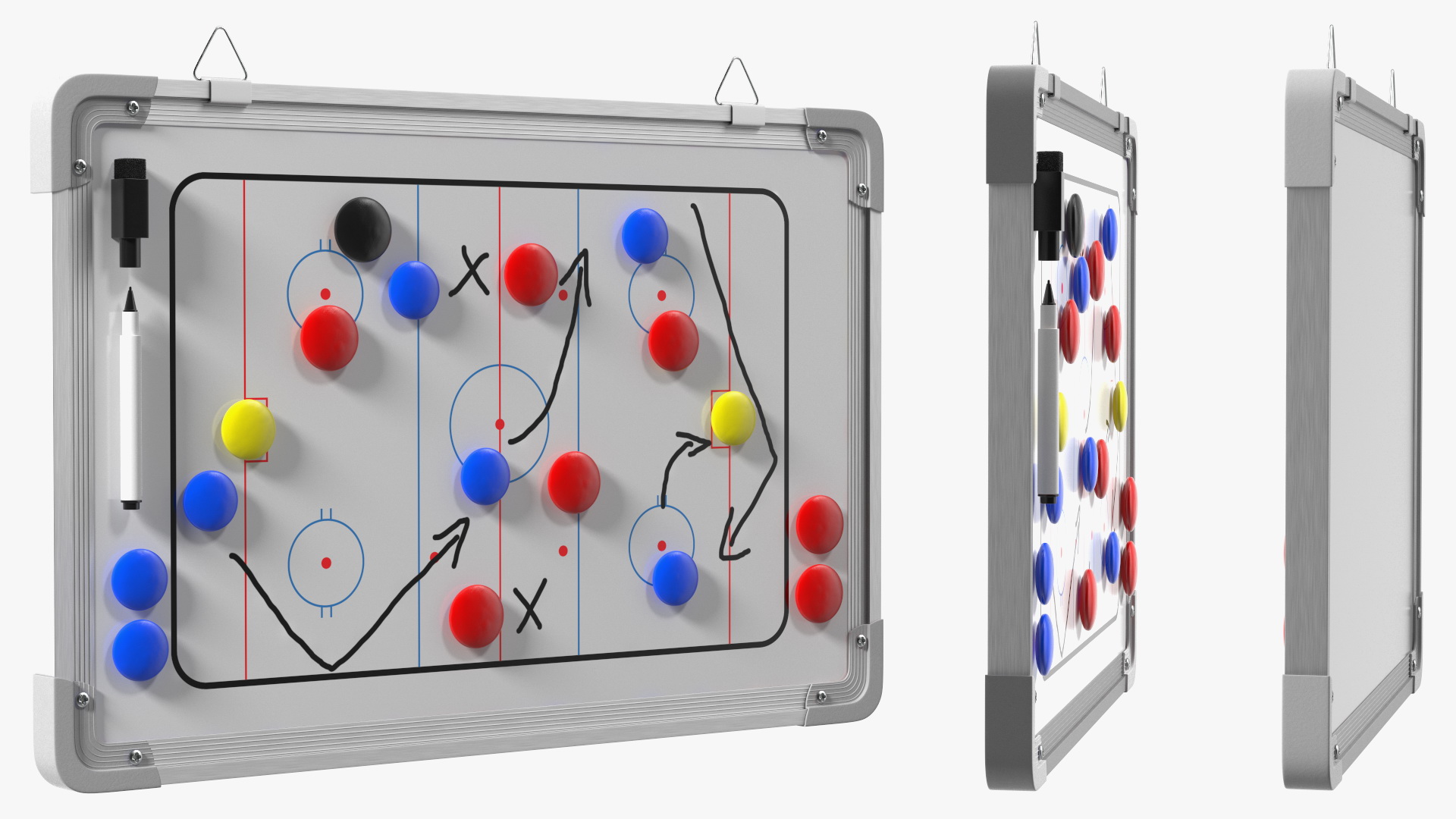 Hockey Coaching Board with Game Strategy Fur 3D model