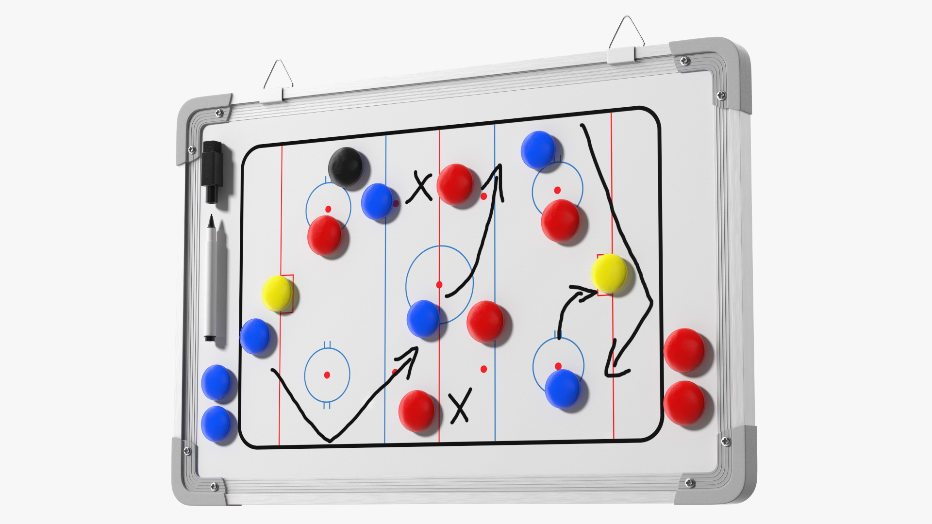 Hockey Coaching Board with Game Strategy Fur 3D model