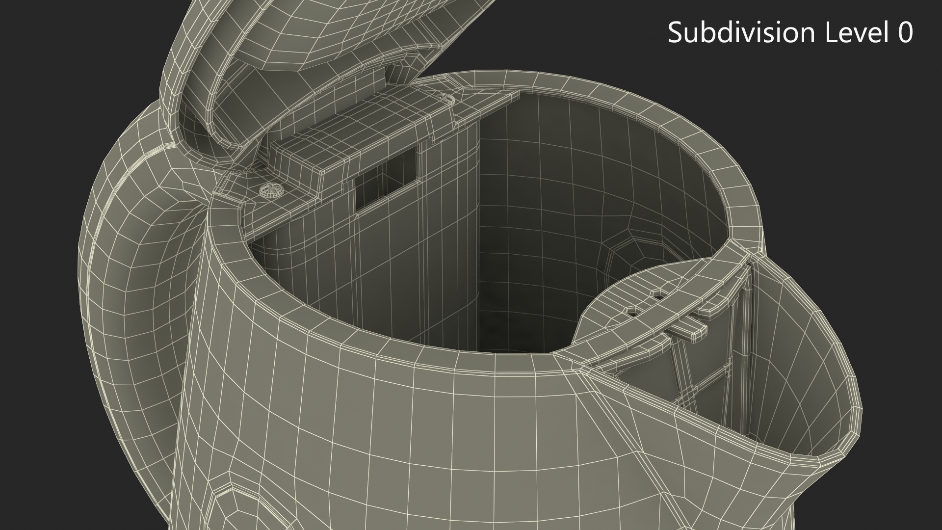 Electric Kettle No Water Open 3D model