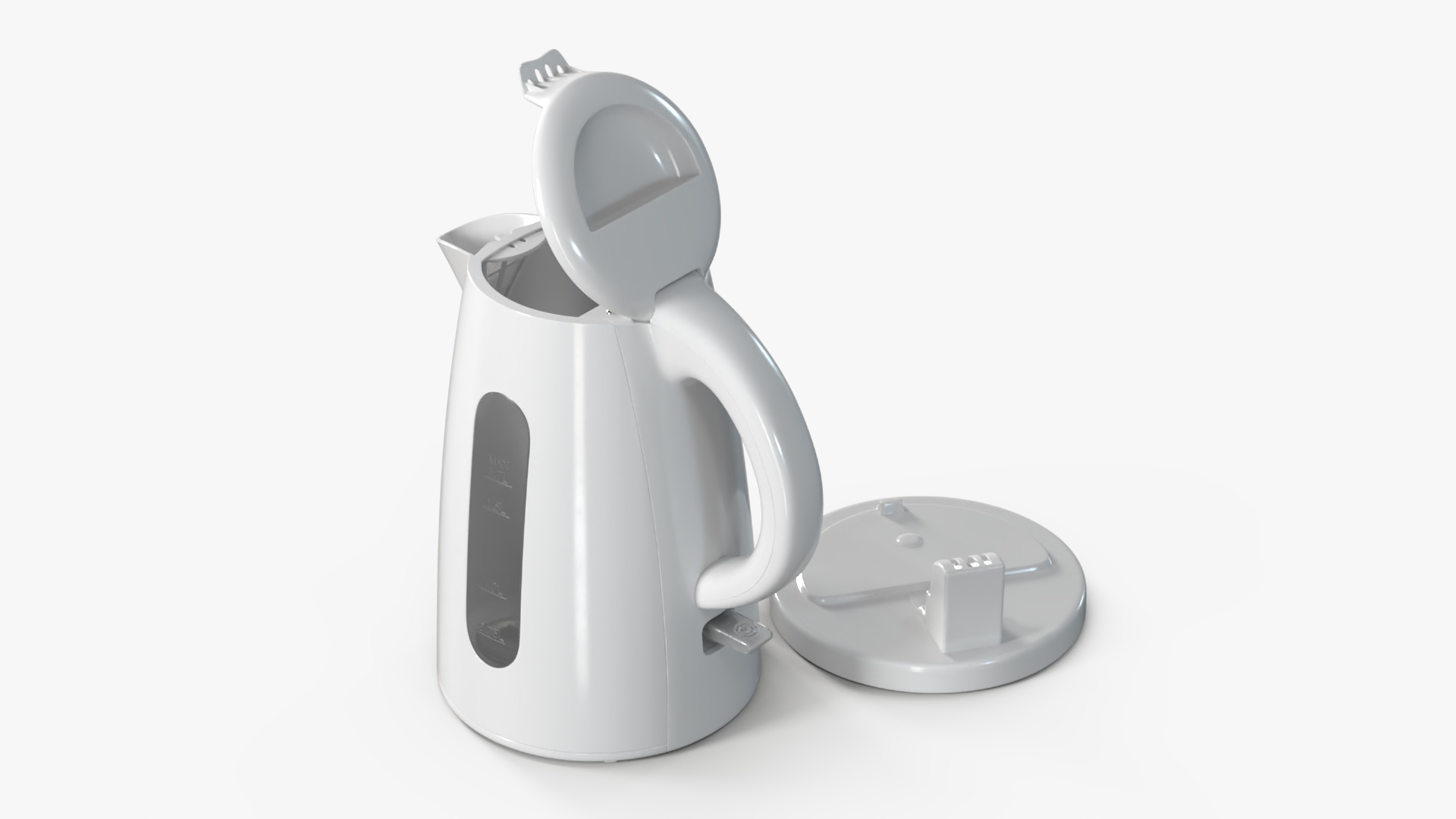 Electric Kettle No Water Open 3D model
