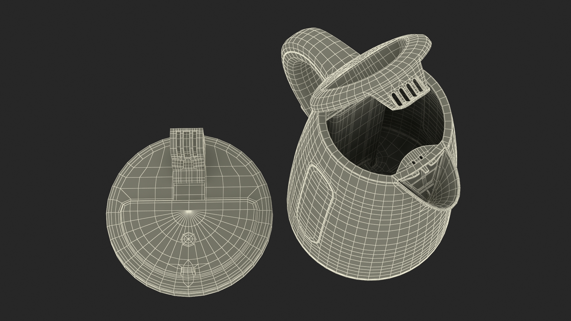 Electric Kettle No Water Open 3D model