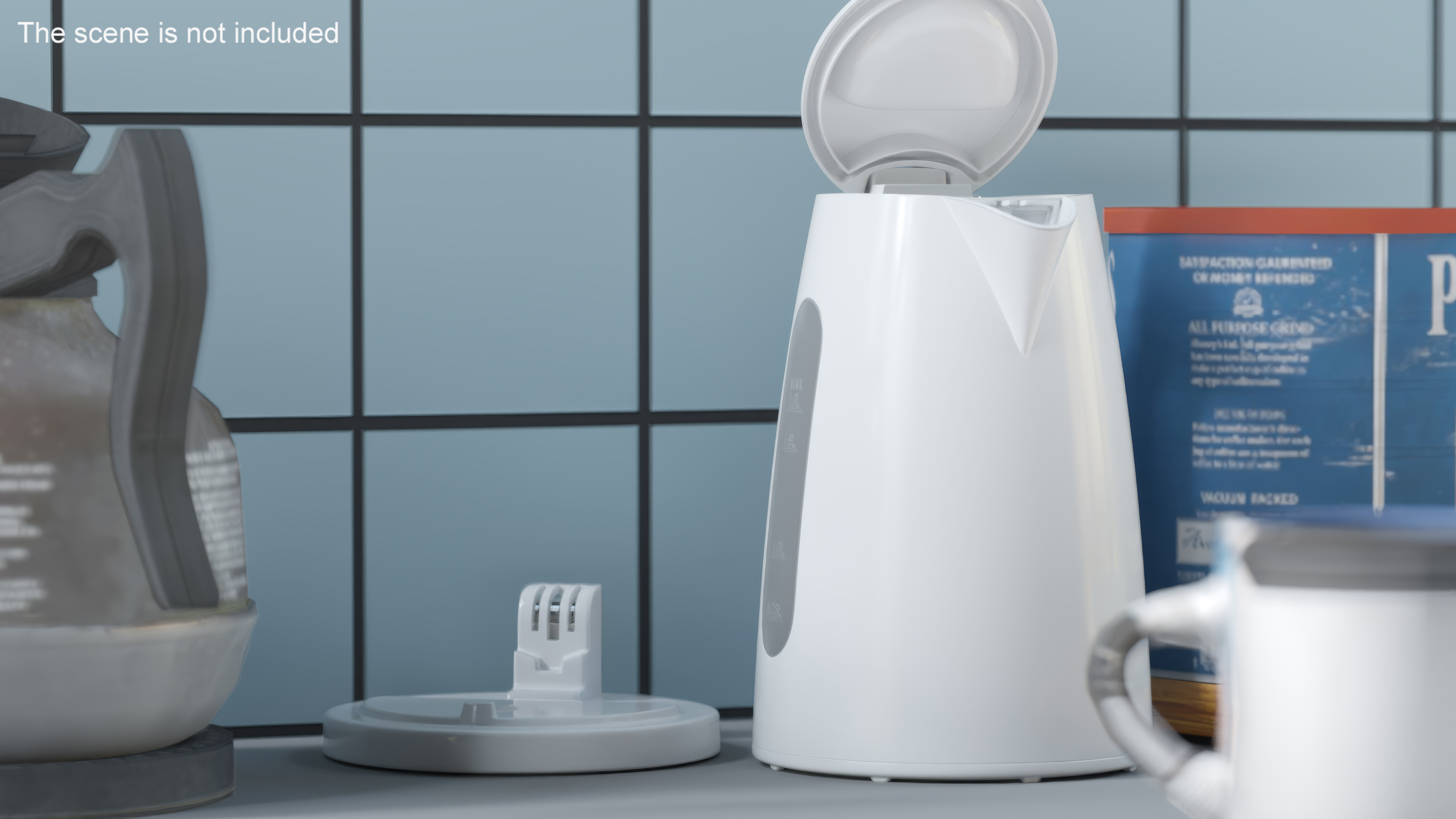 Electric Kettle No Water Open 3D model