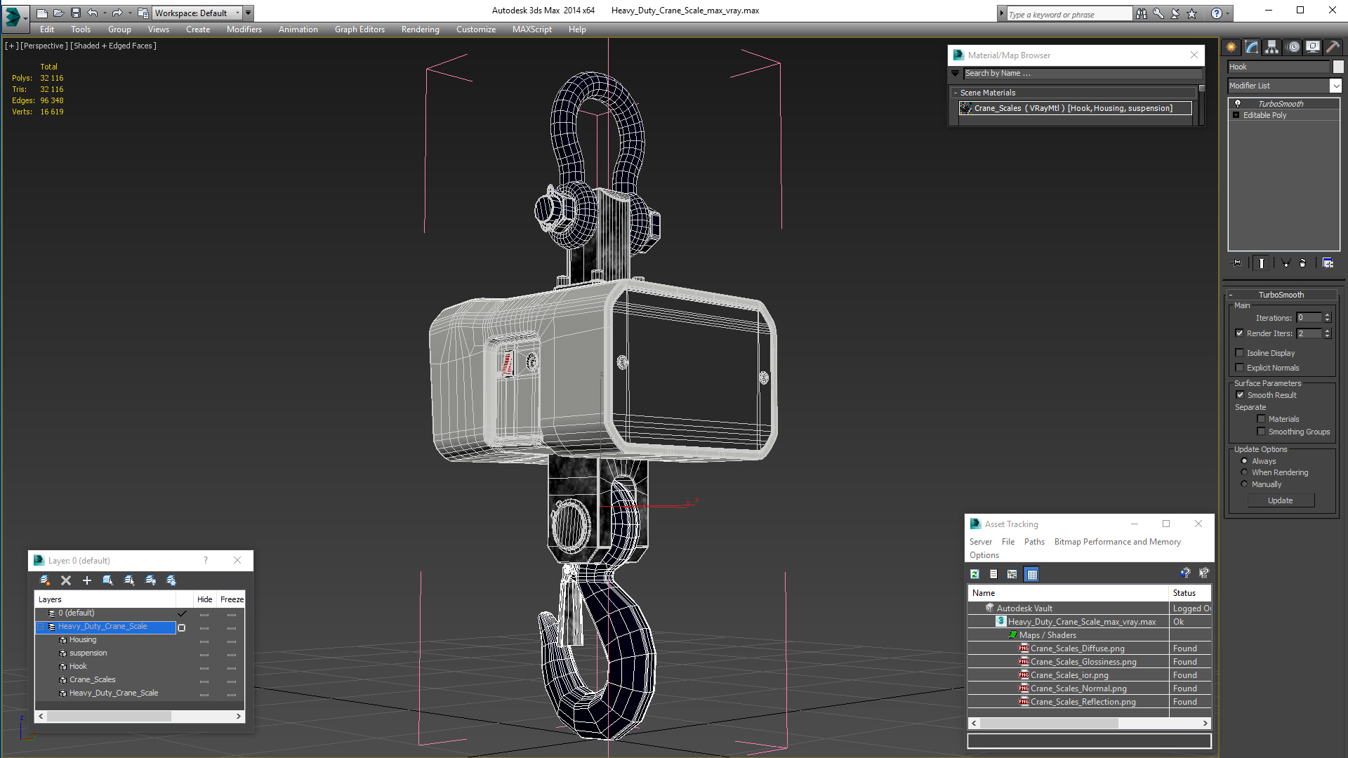Heavy Duty Crane Scale 3D