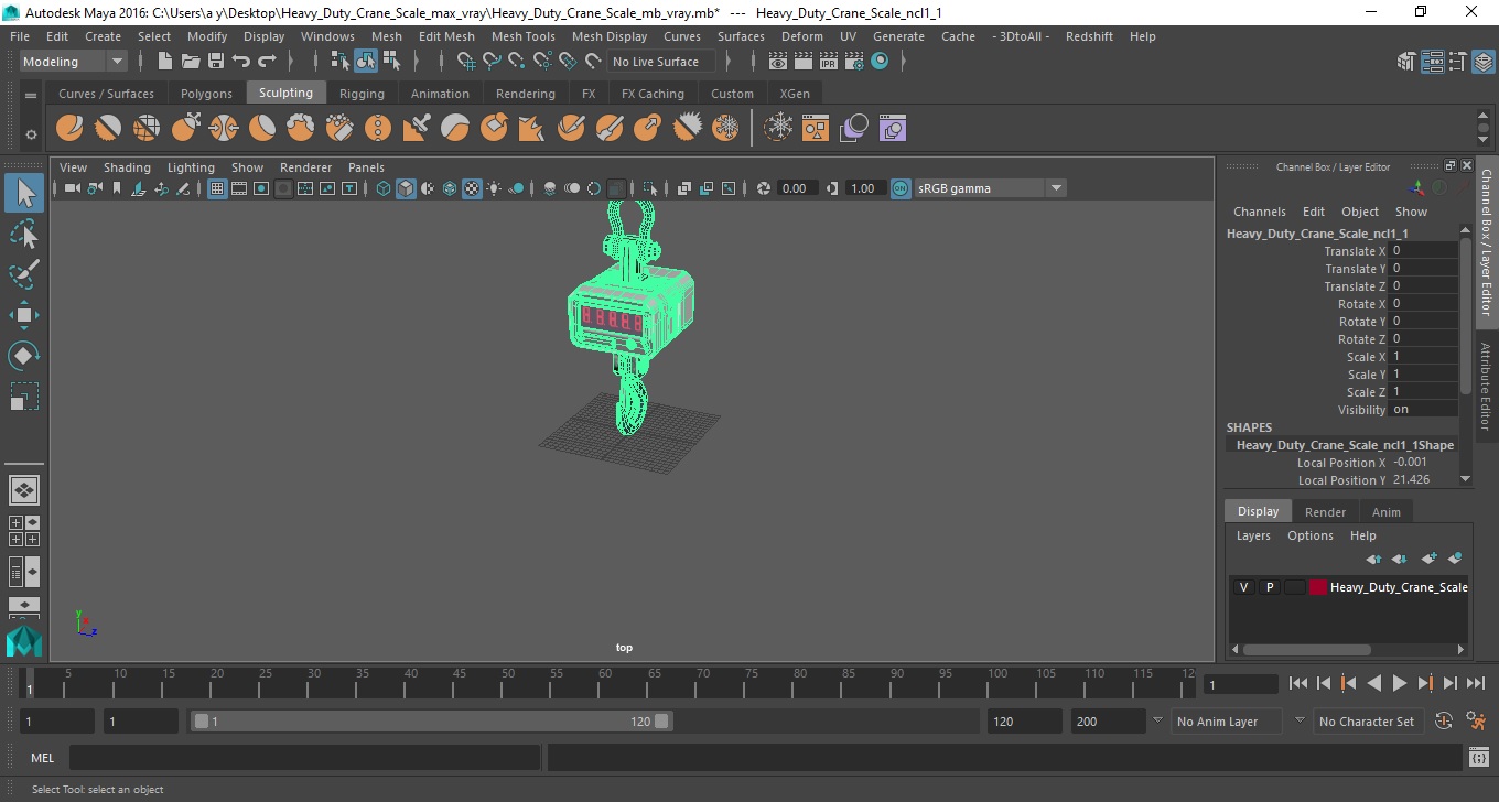 Heavy Duty Crane Scale 3D