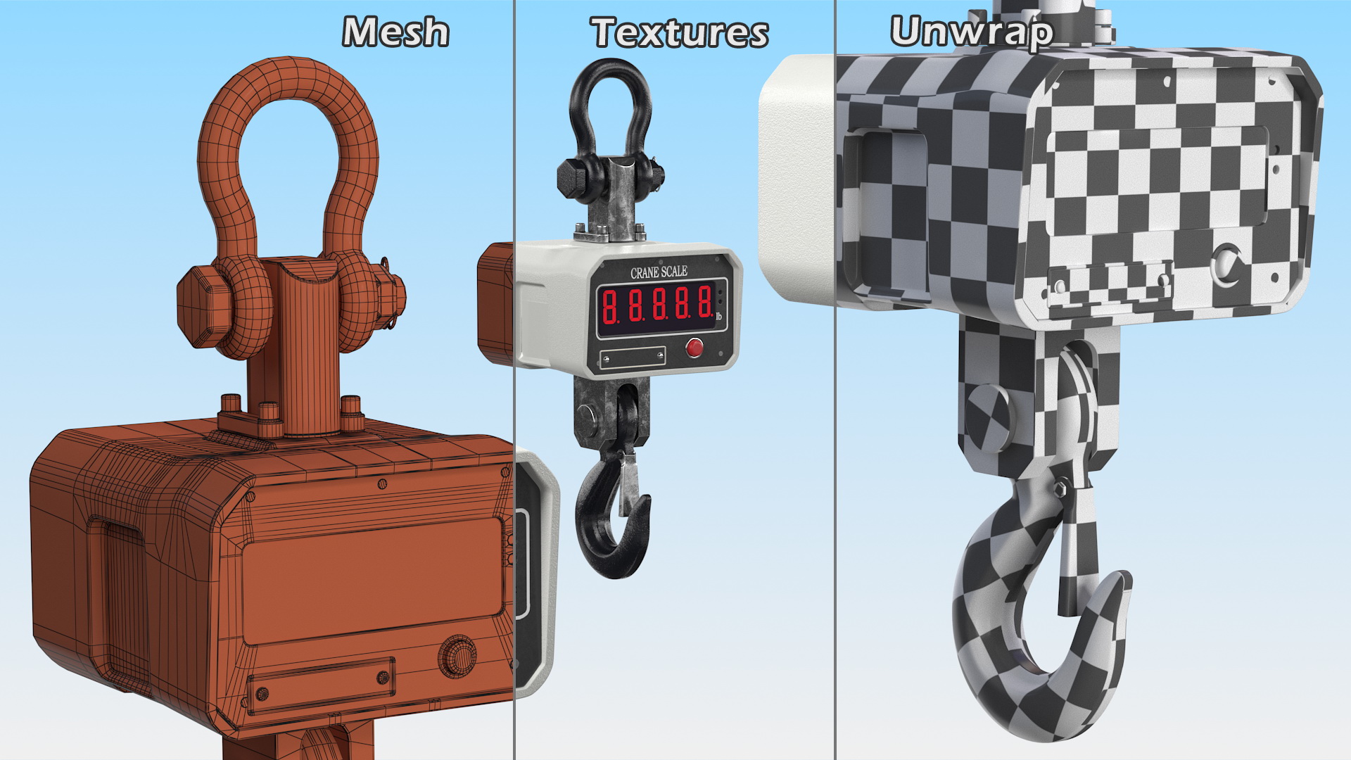 Heavy Duty Crane Scale 3D