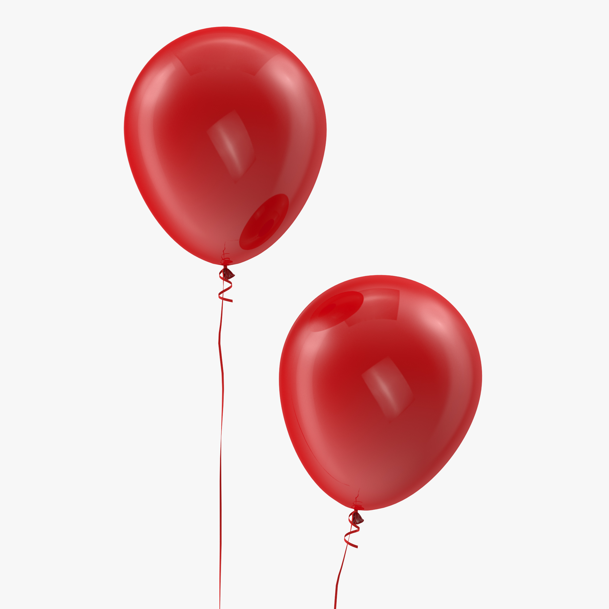 Red Balloon with Ribbon