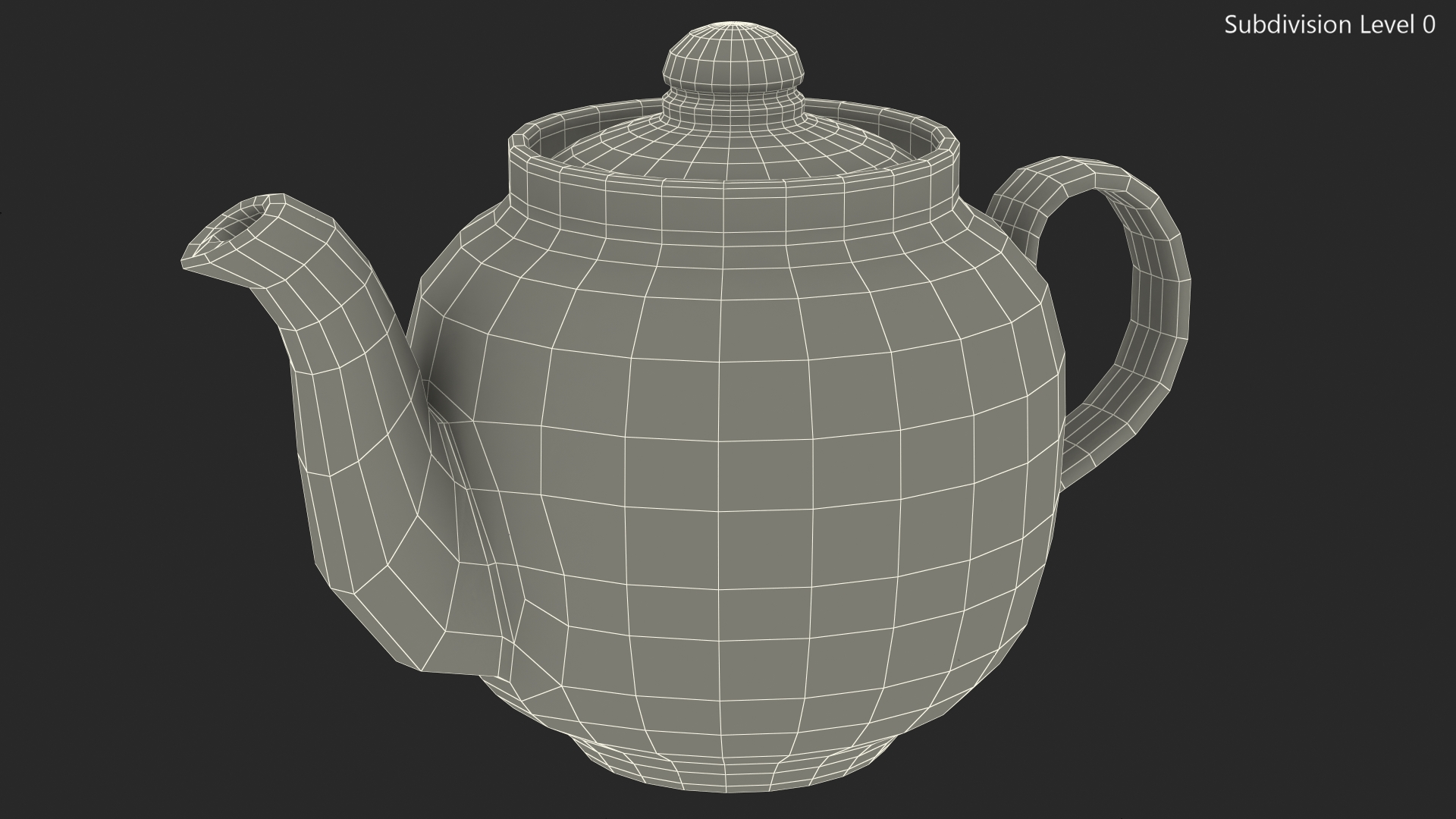 3D Vintage Khokhloma Ornament Teapot model
