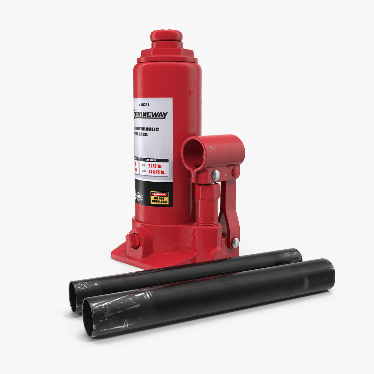 5 Ton Heavy Duty Hydraulic Bottle Jack 3D Model