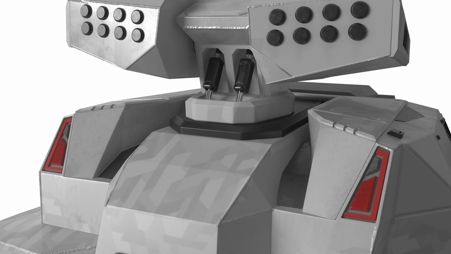 3D model Futuristic War Vehicle Winter Color