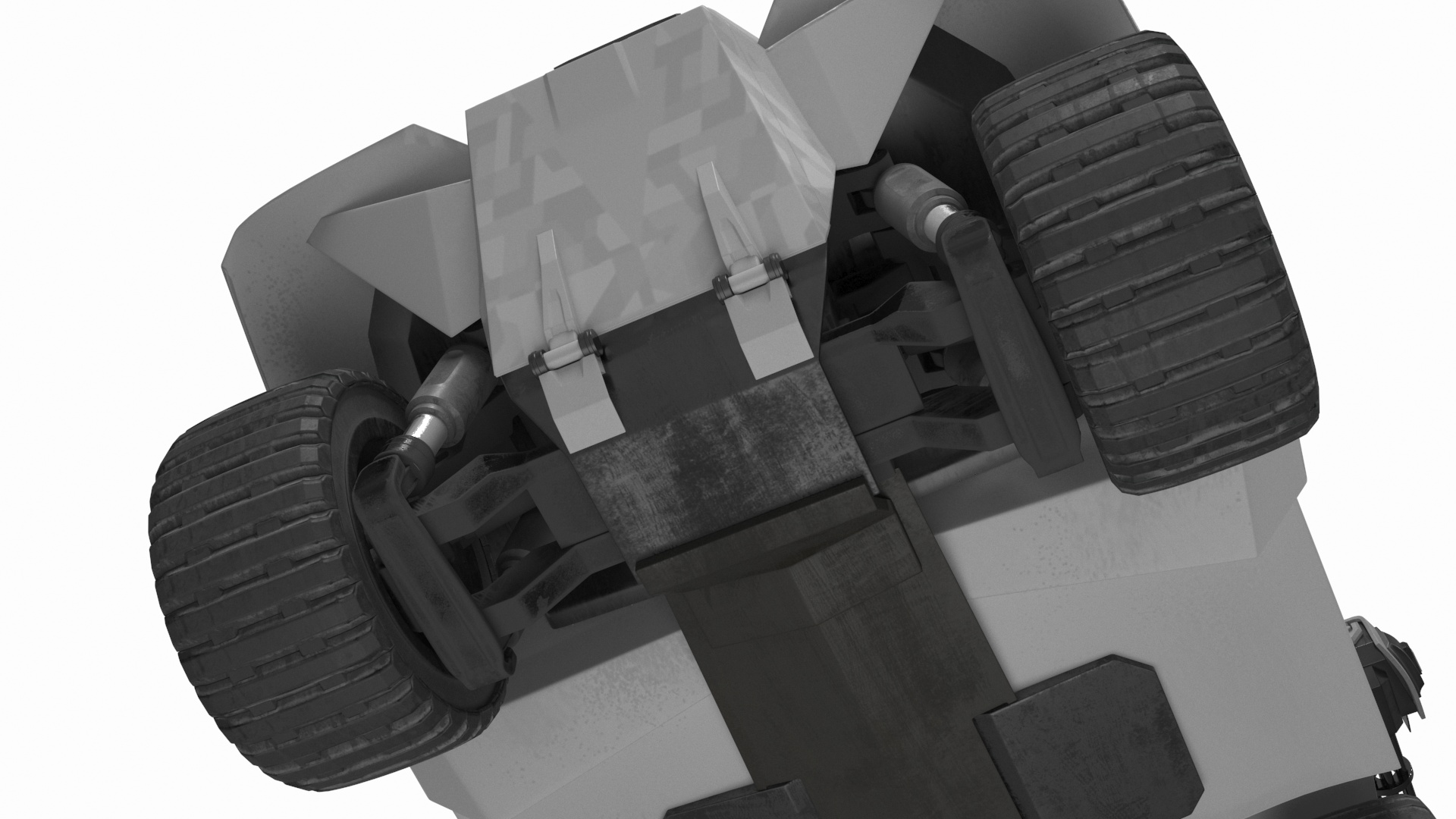 3D model Futuristic War Vehicle Winter Color