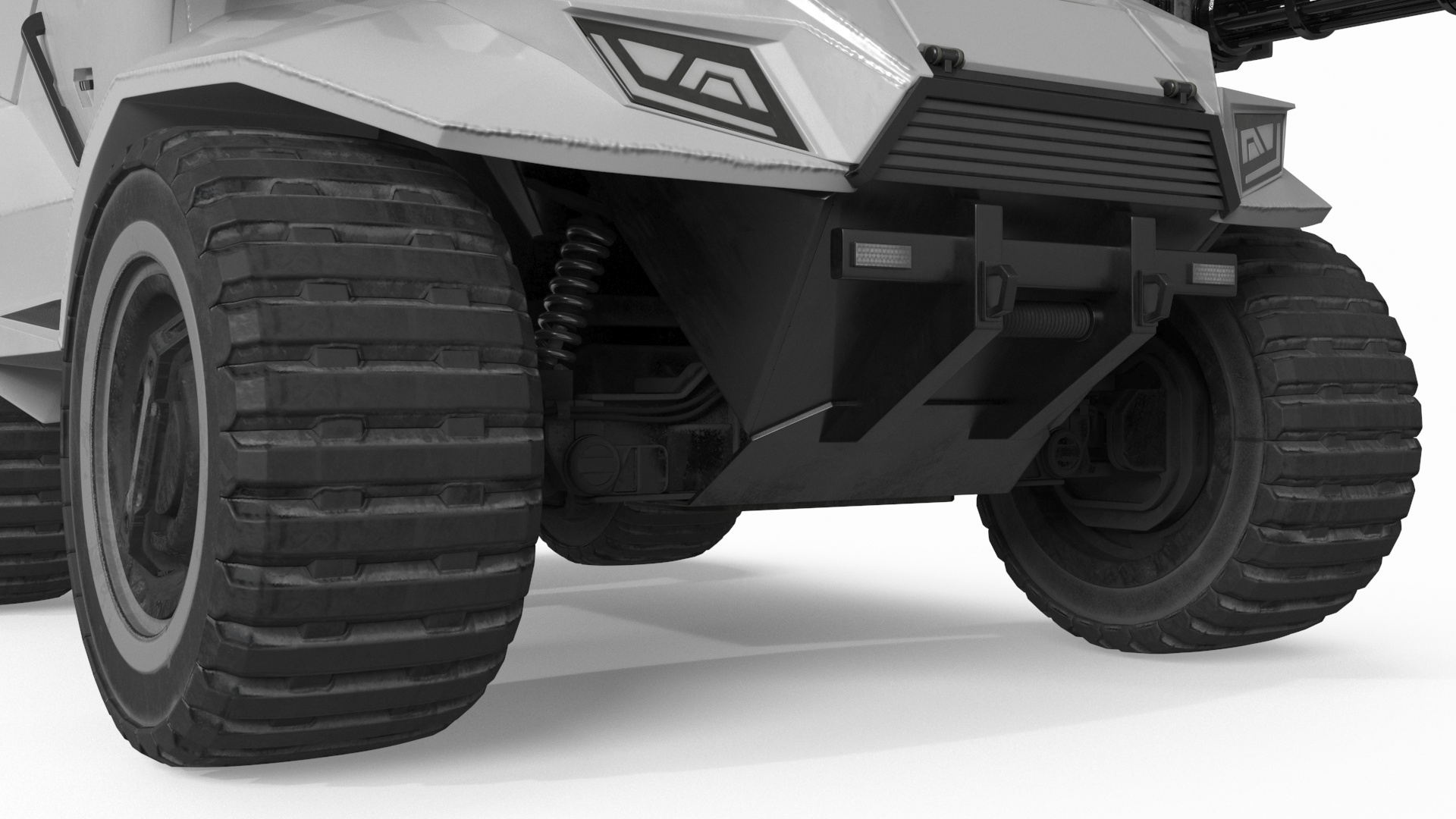 3D model Futuristic War Vehicle Winter Color