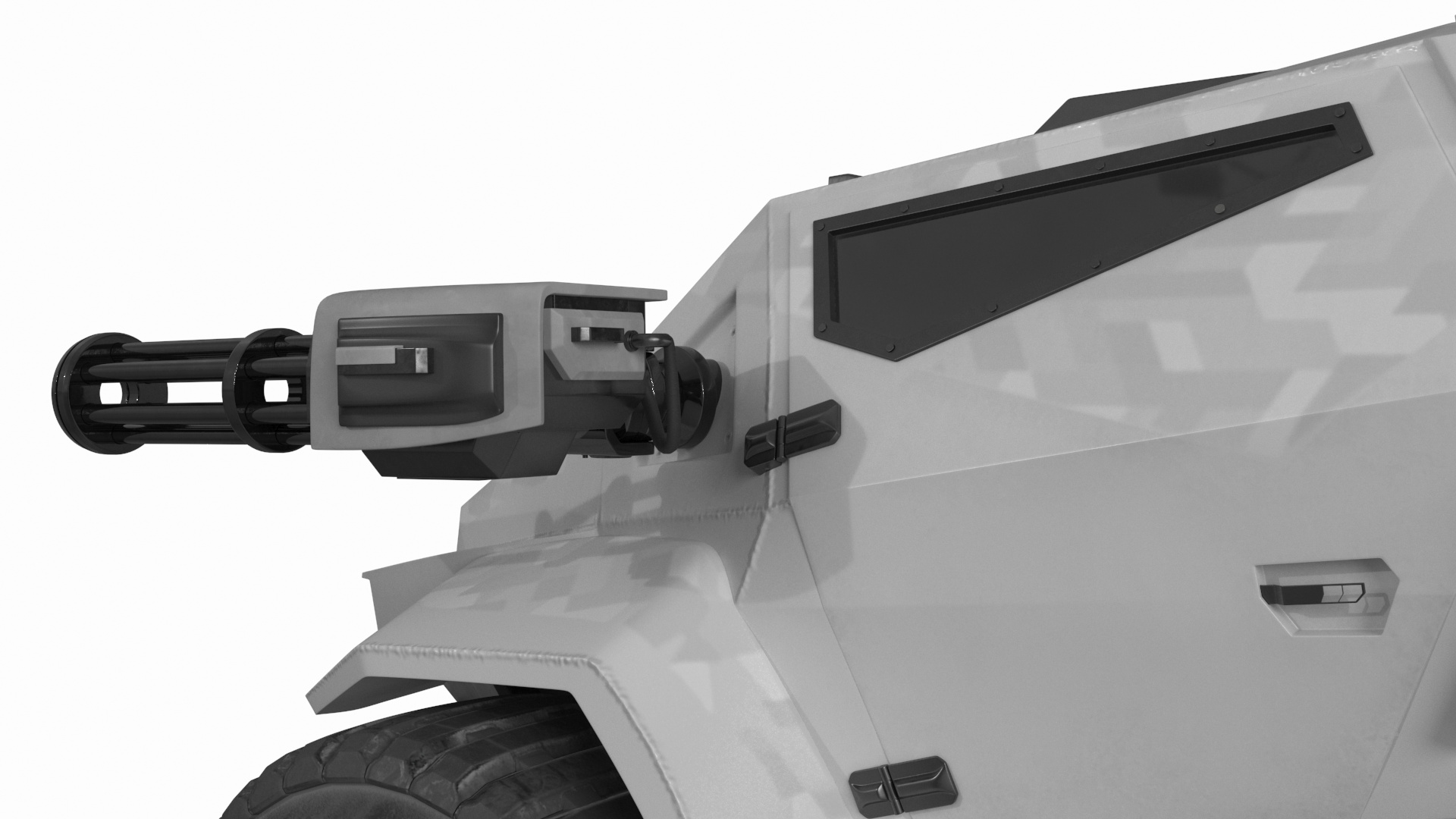 3D model Futuristic War Vehicle Winter Color