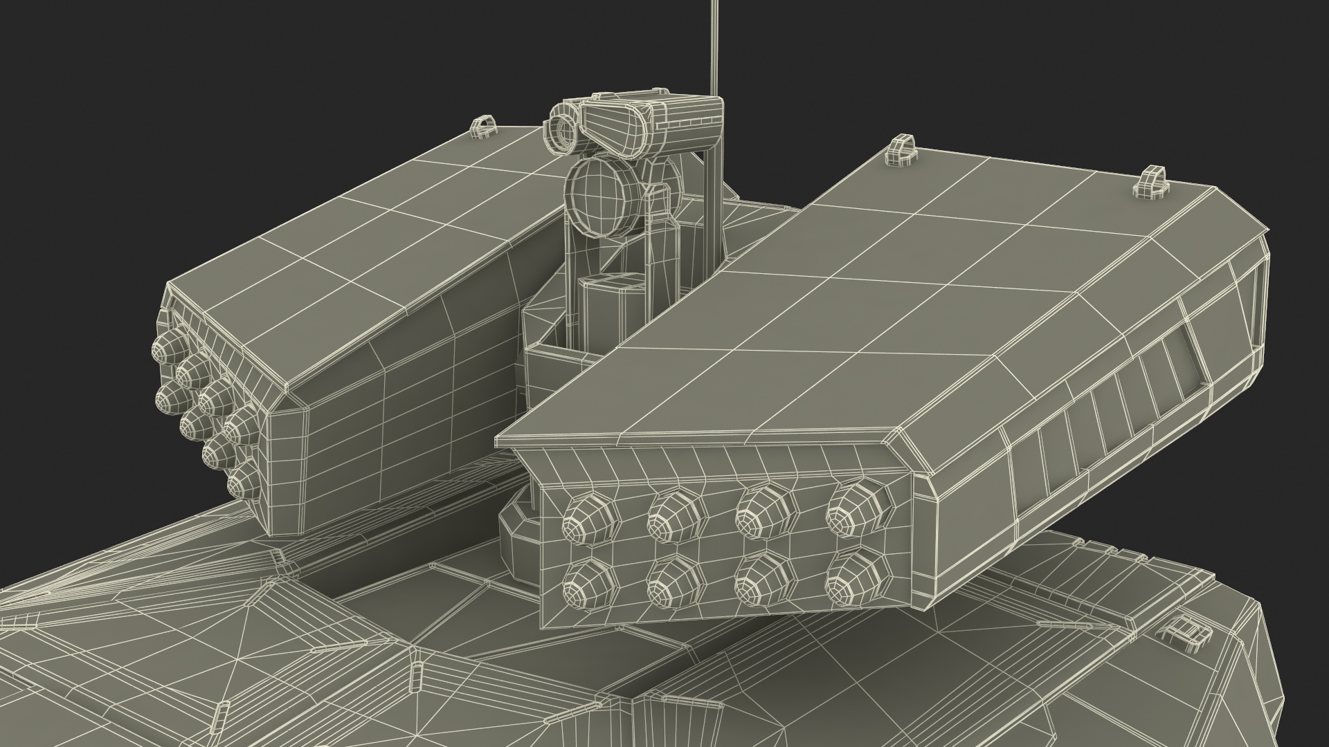 3D model Futuristic War Vehicle Winter Color
