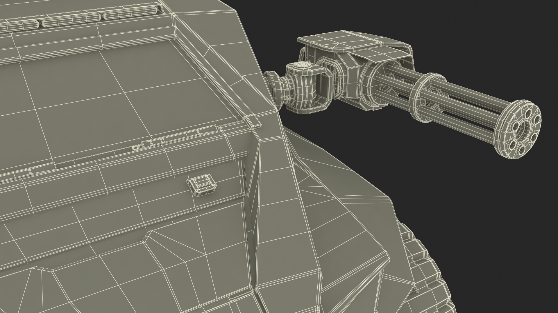 3D model Futuristic War Vehicle Winter Color