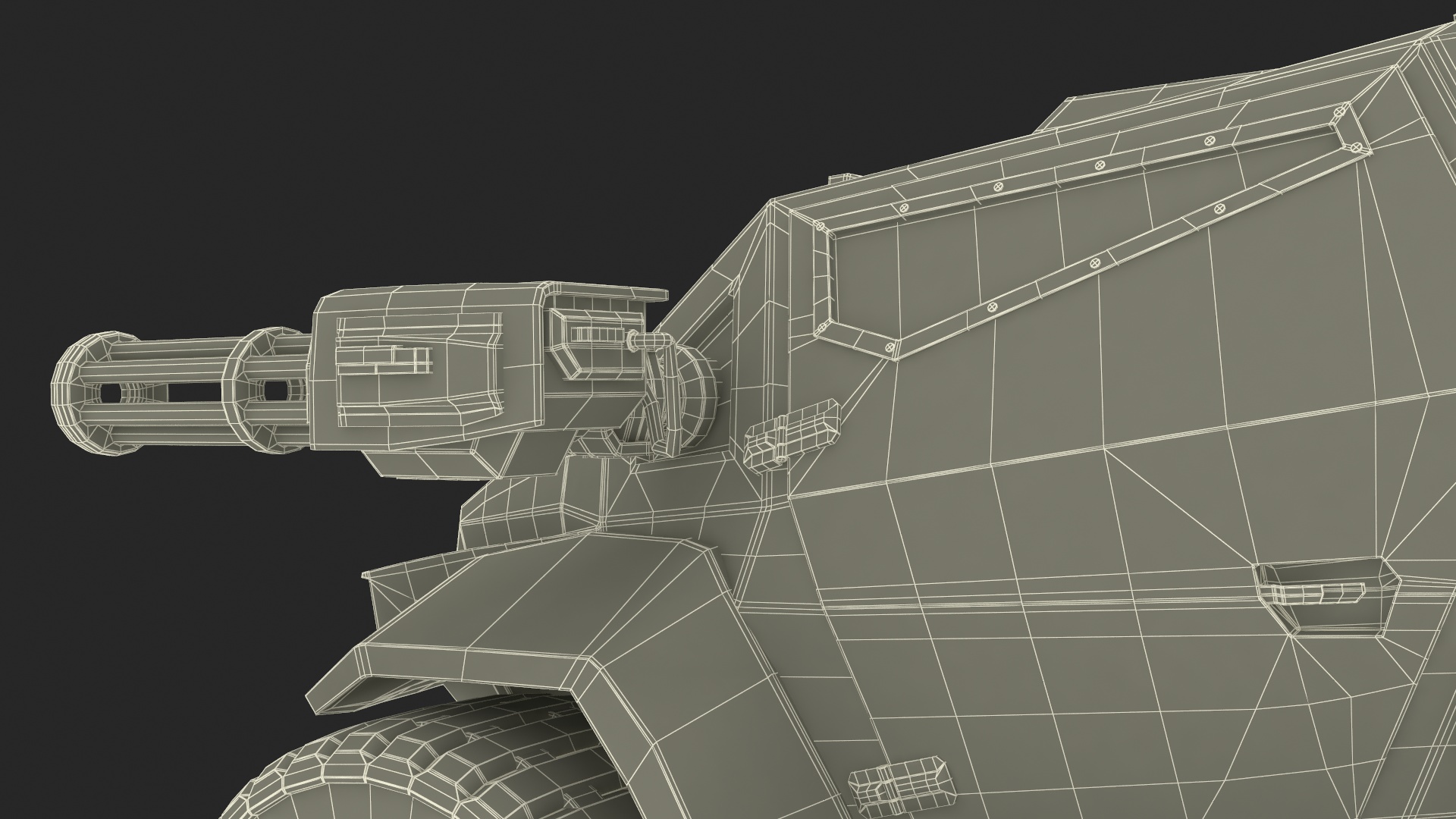 3D model Futuristic War Vehicle Winter Color