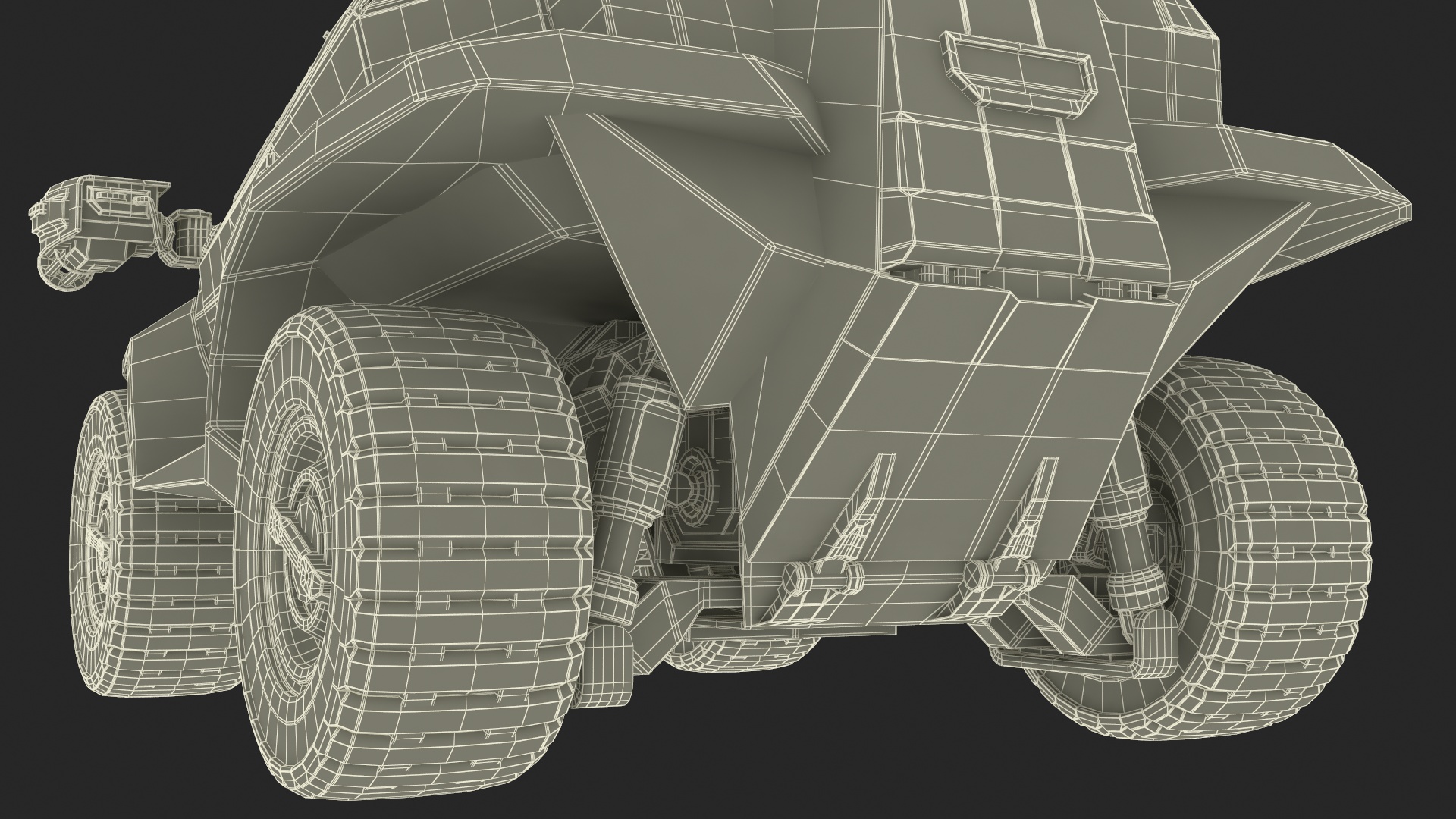 3D model Futuristic War Vehicle Winter Color