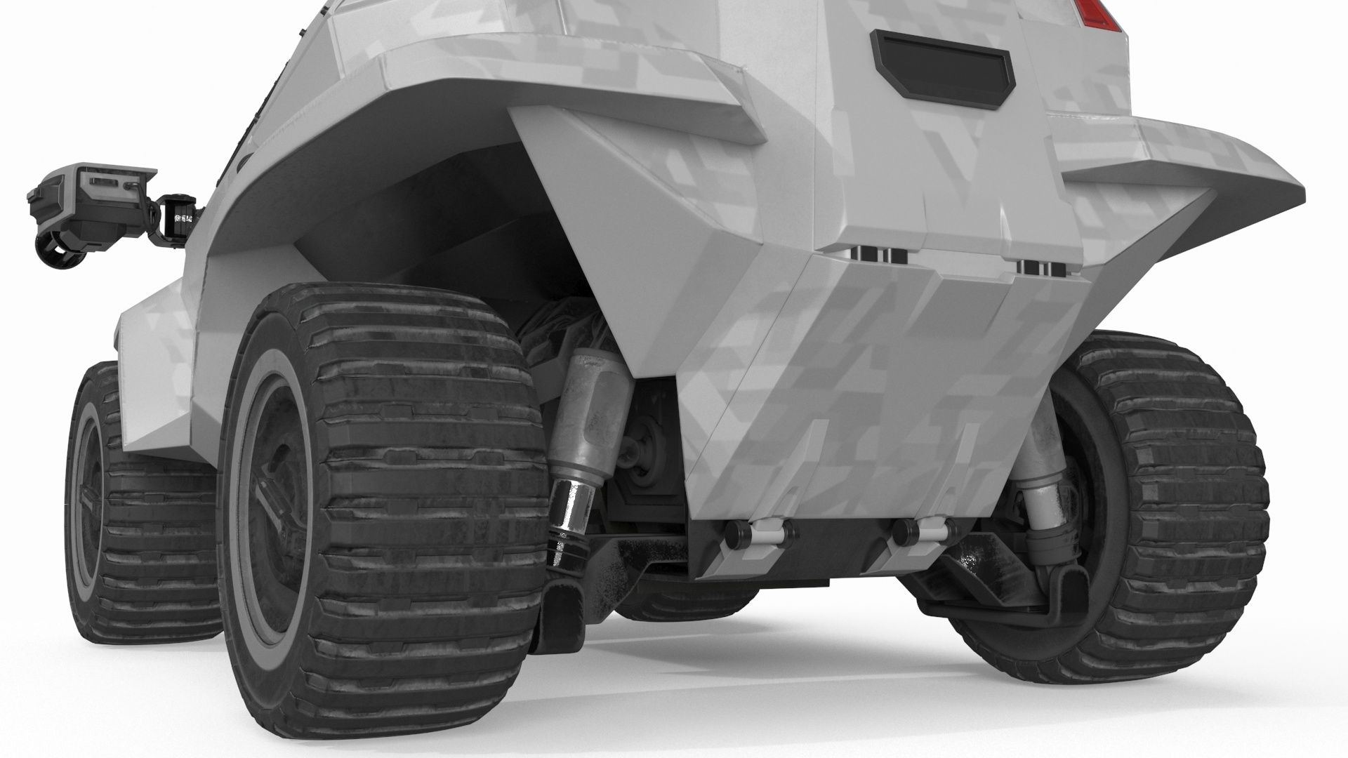 3D model Futuristic War Vehicle Winter Color