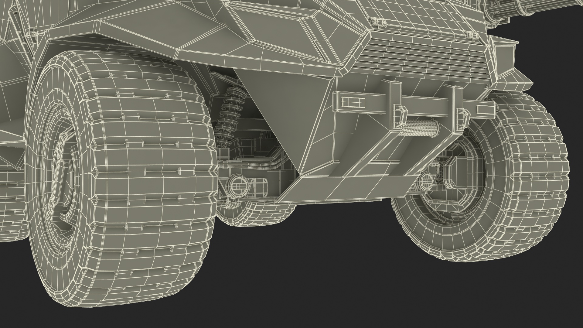 3D model Futuristic War Vehicle Winter Color