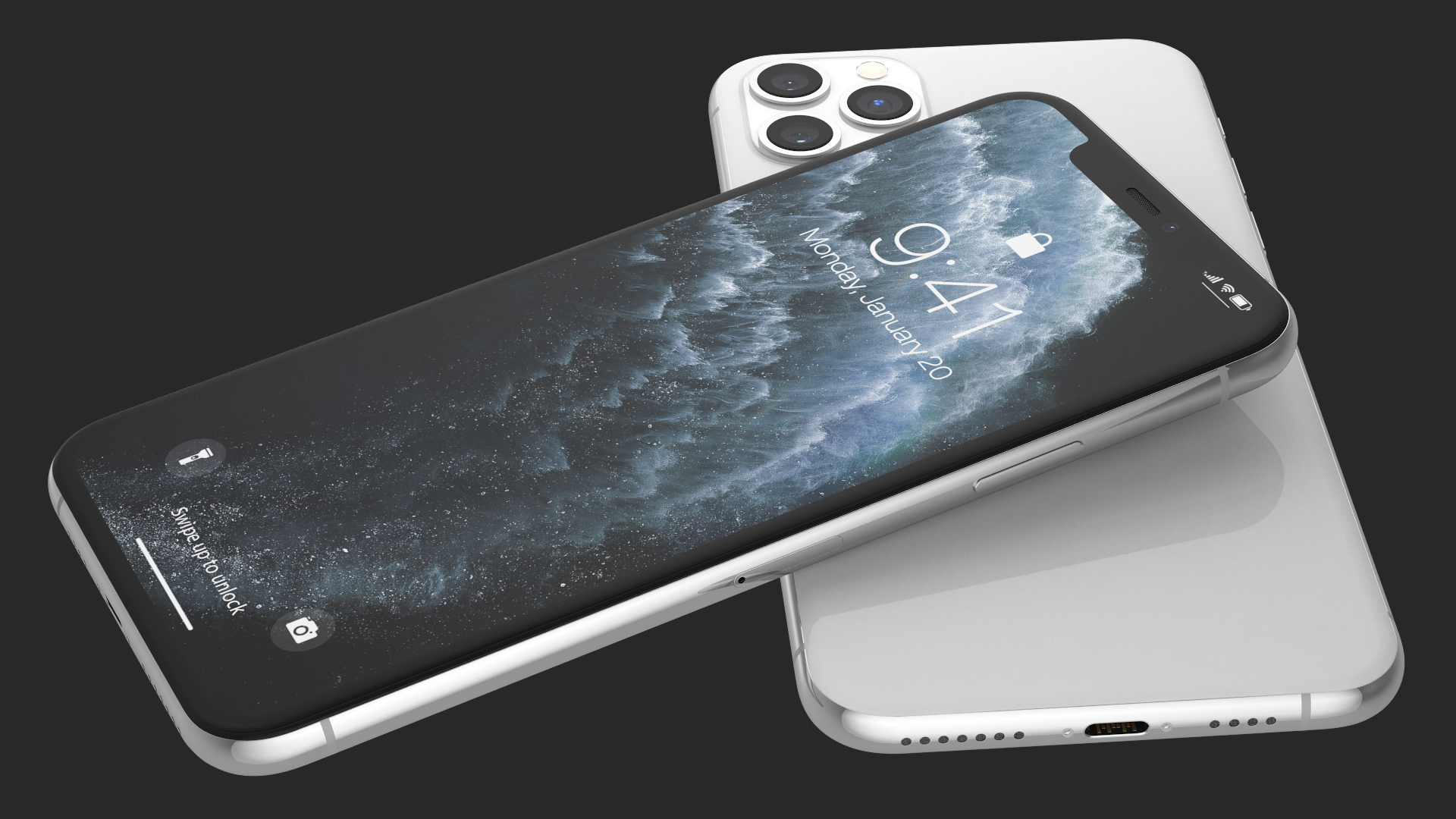 iPhone 11 Pro Max Silver 3D model