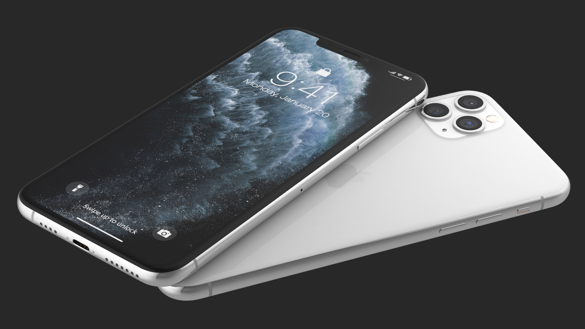 iPhone 11 Pro Max Silver 3D model