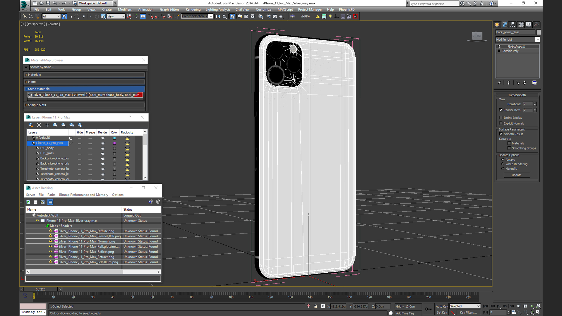 iPhone 11 Pro Max Silver 3D model