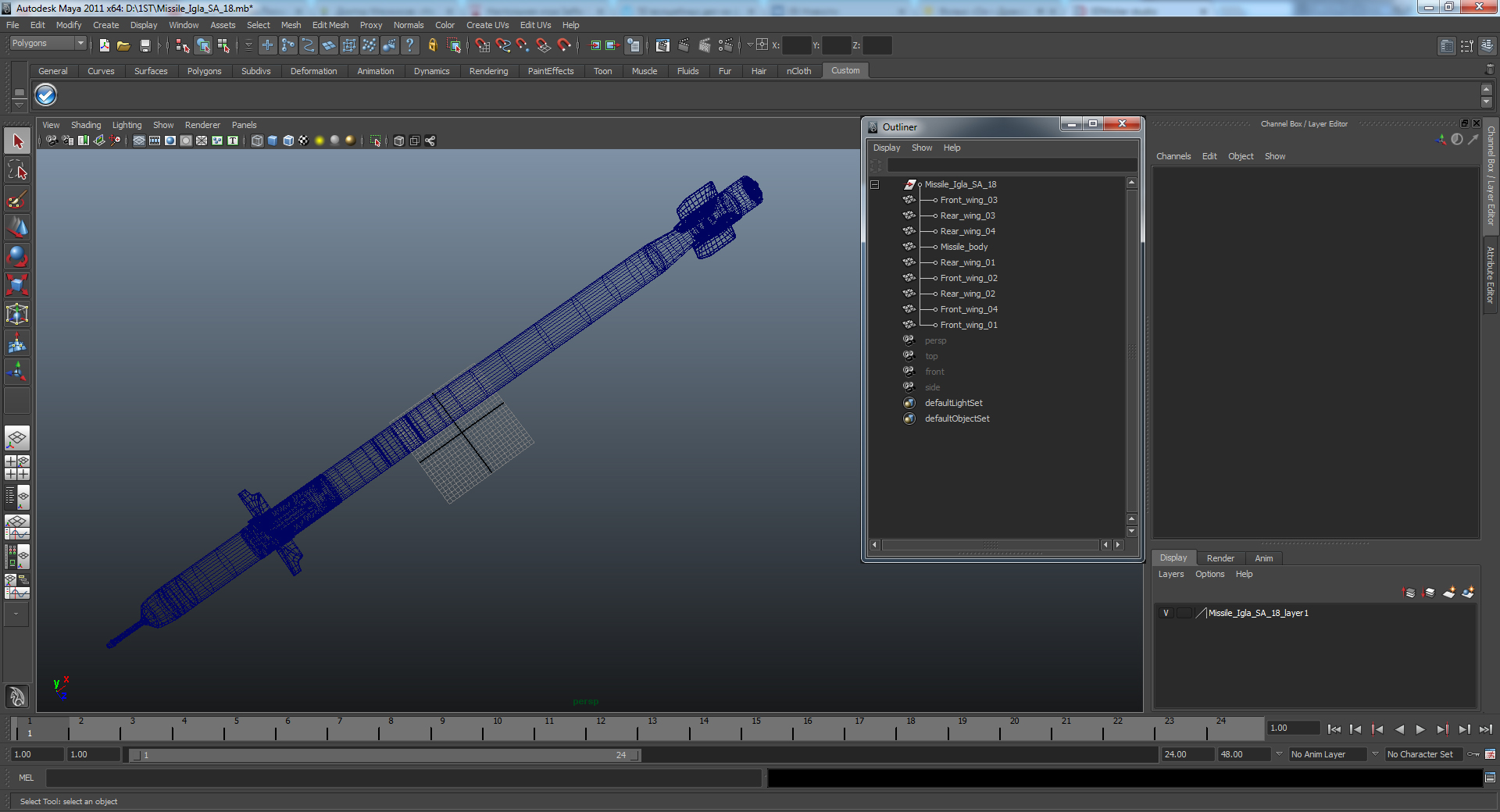 3D Missile Igla SA 18 model