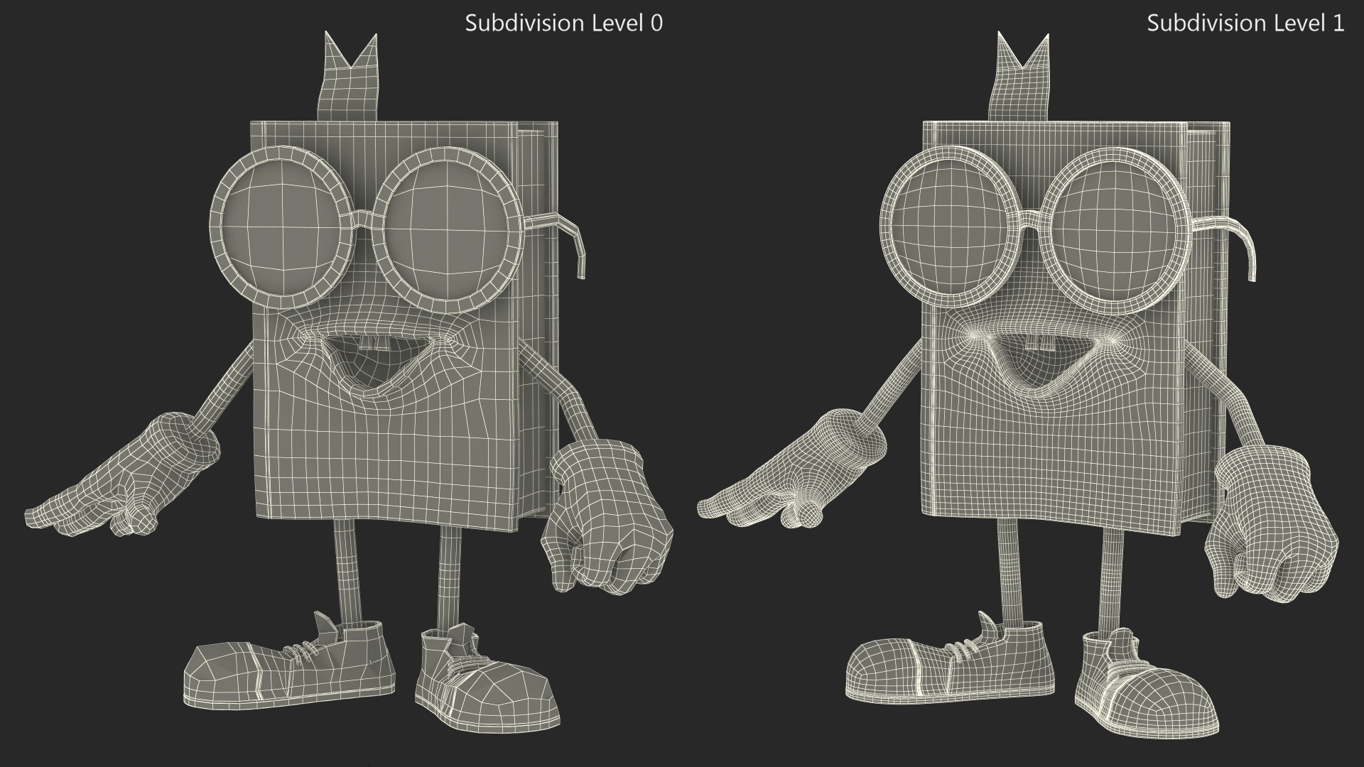 3D Cartoon Blue Book Character Standing Pose