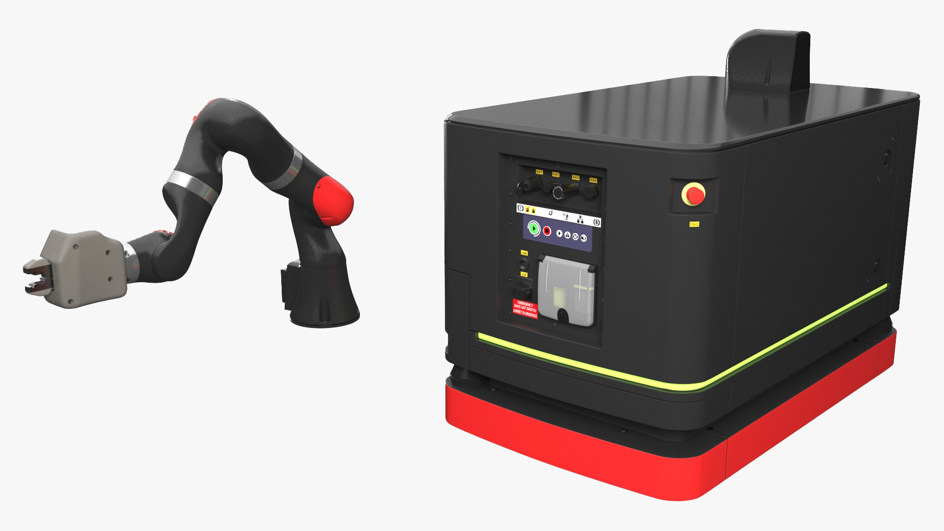 Autonomous Robot Hand with Manipulator Rigged for Maya 3D model