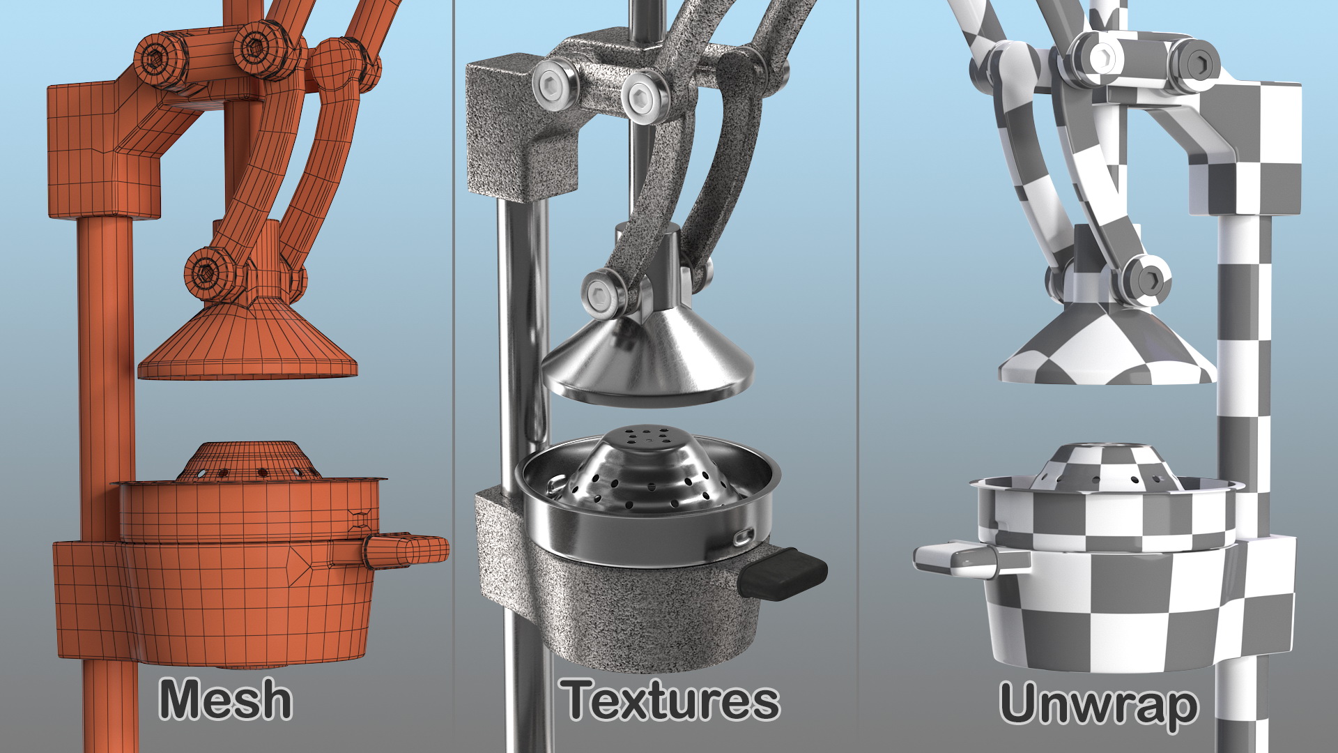 Citrus Juicer Hand Press 3D model