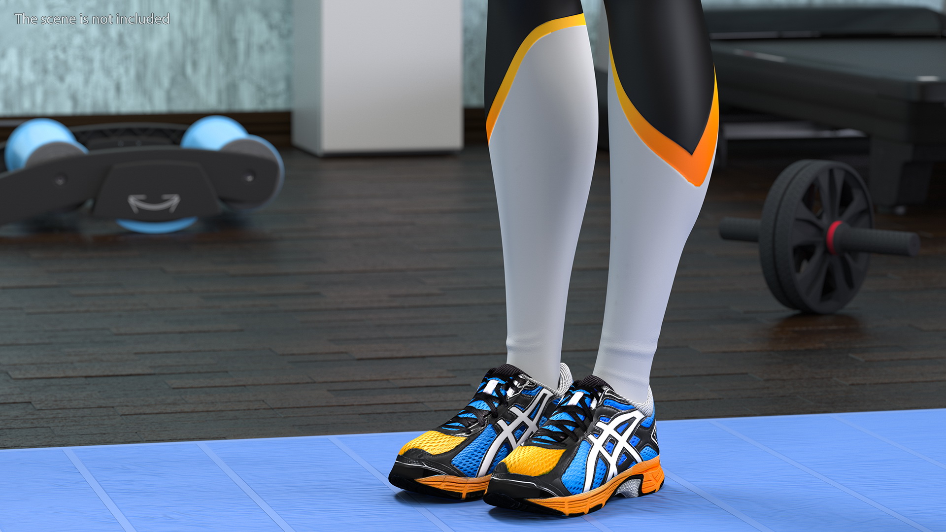 3D model Dark Skin Fitness Woman T Pose