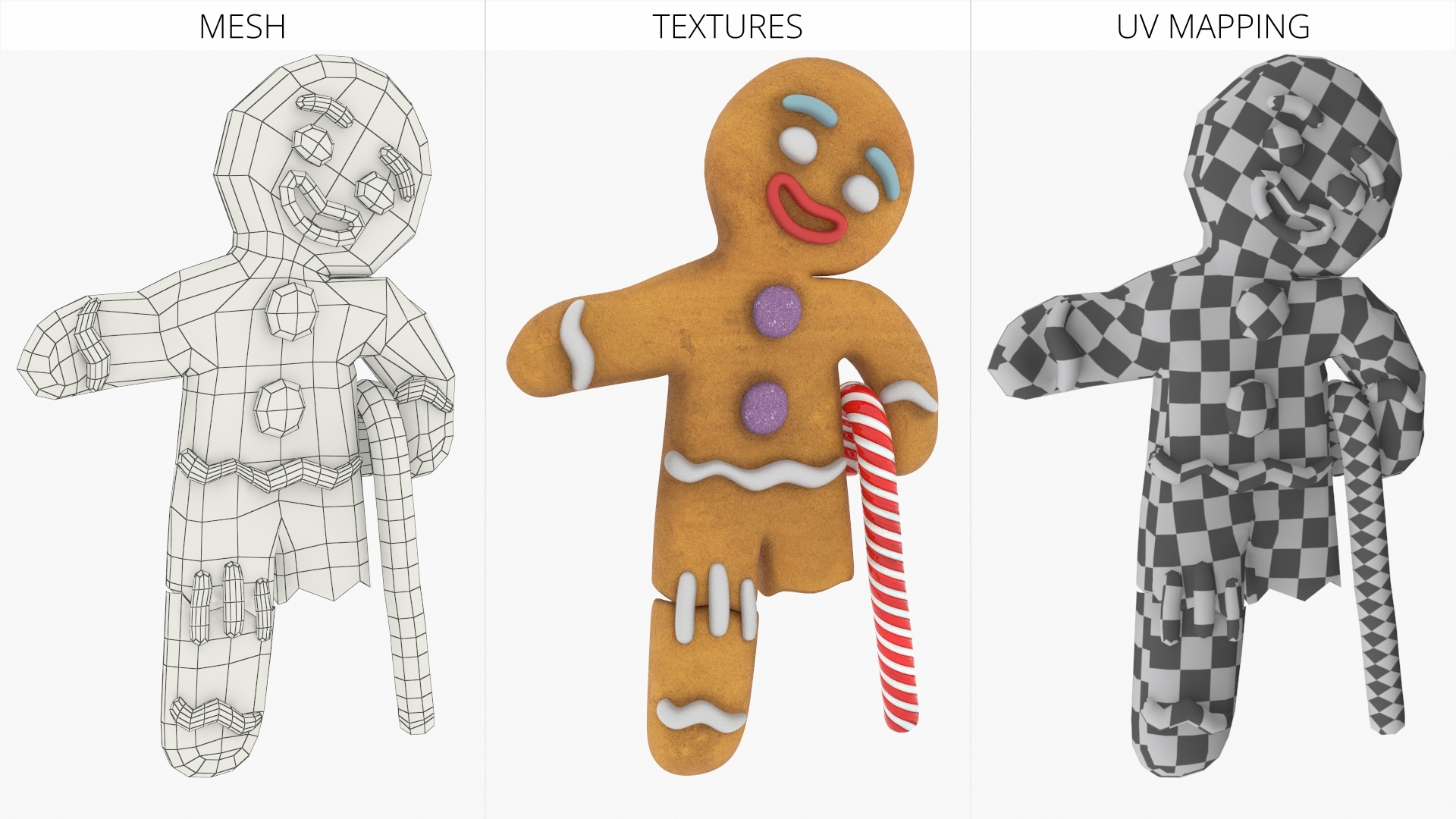 Shrek Gingy Missing Leg with Candy Cane Brown, view 8