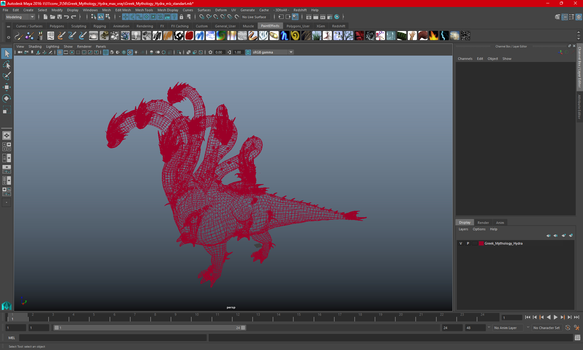 3D Greek Mythology Hydra