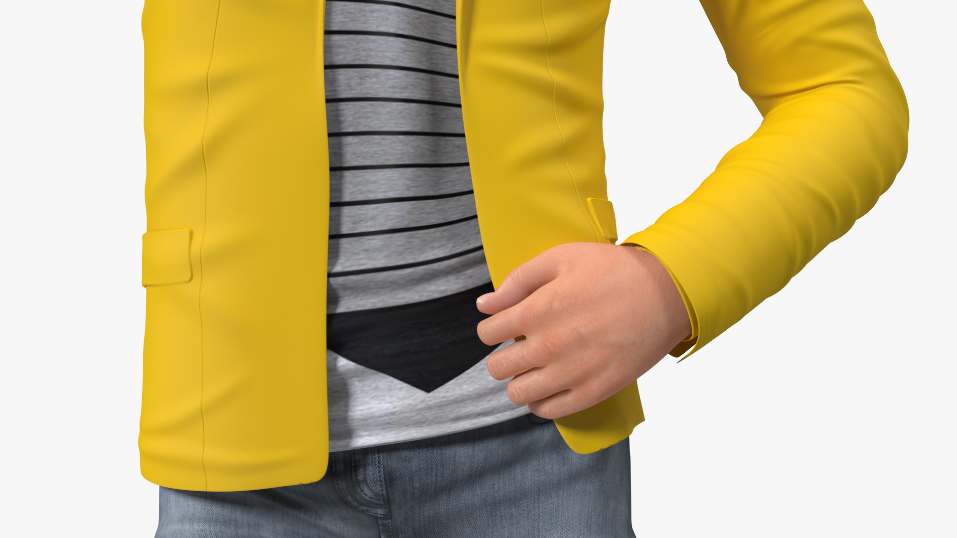 3D Teenage Boy Fashionable Style Standing Pose model
