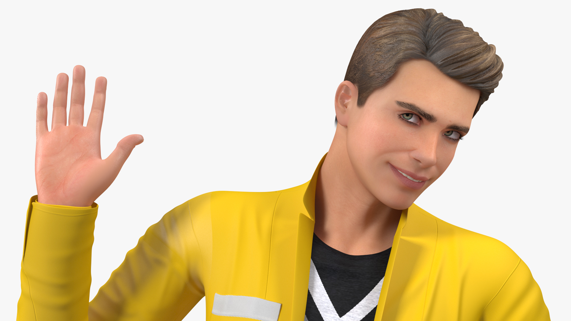 3D Teenage Boy Fashionable Style Standing Pose model