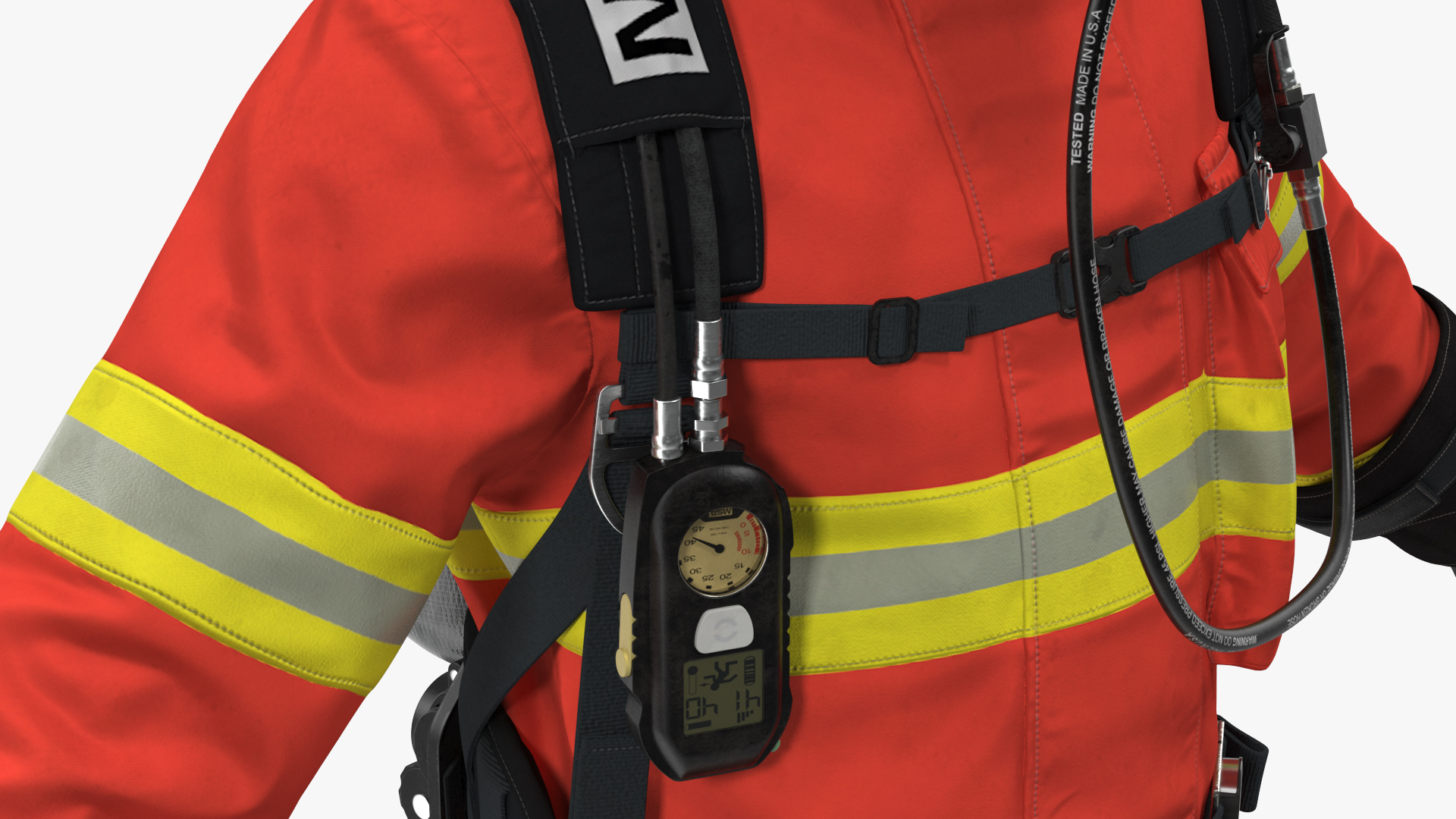3D Firefighter Fully Equipped